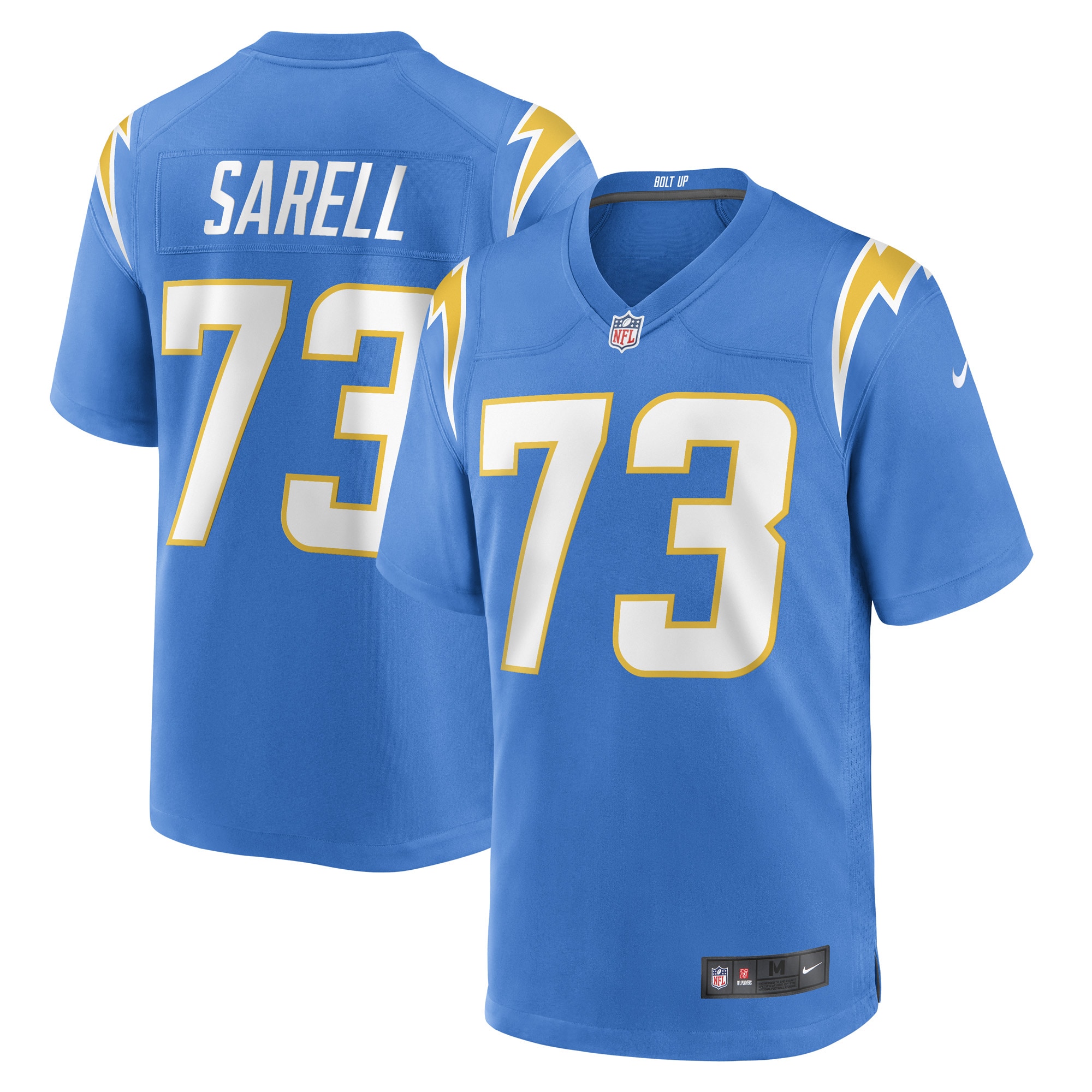 Men's Los Angeles Chargers Foster Sarell Powder Blue Game Player Jersey Js5299