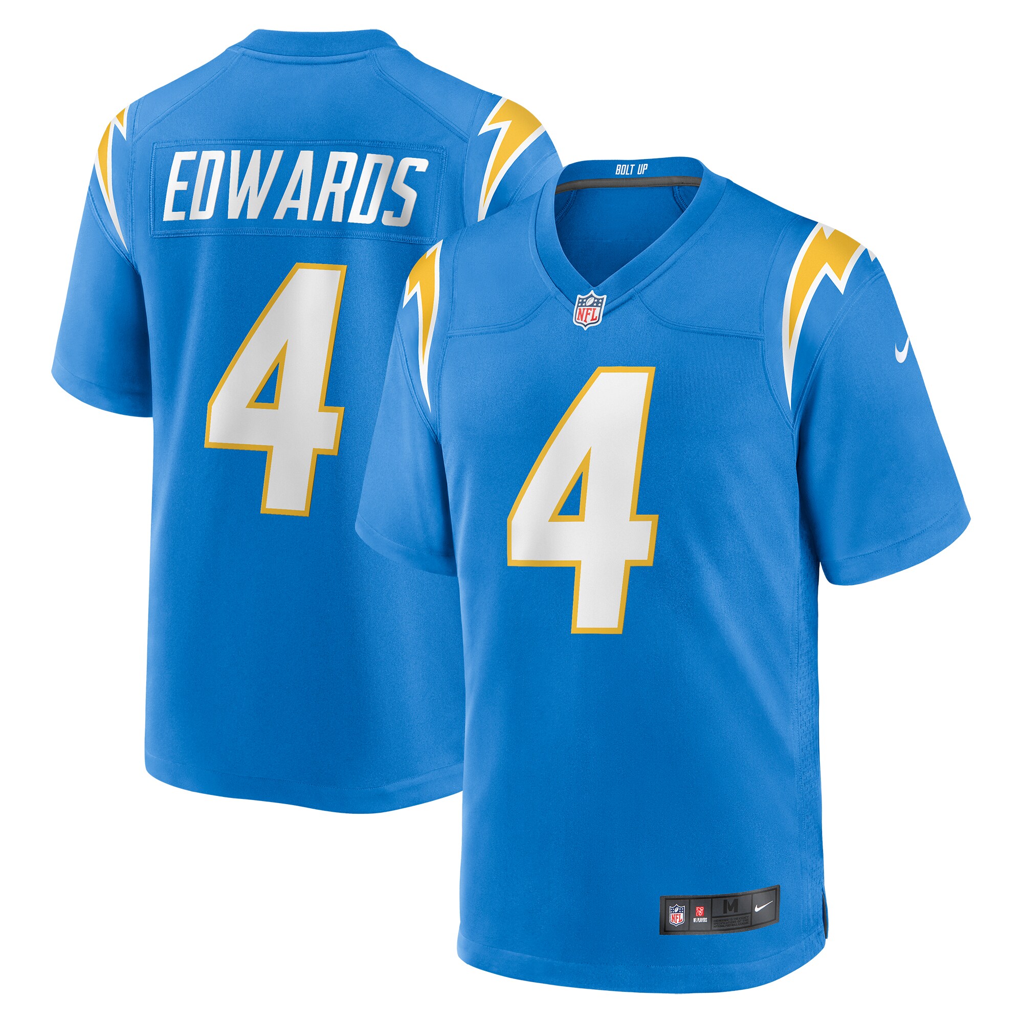 Men's Los Angeles Chargers Gus Edwards Powder Blue Game Jersey Js3200