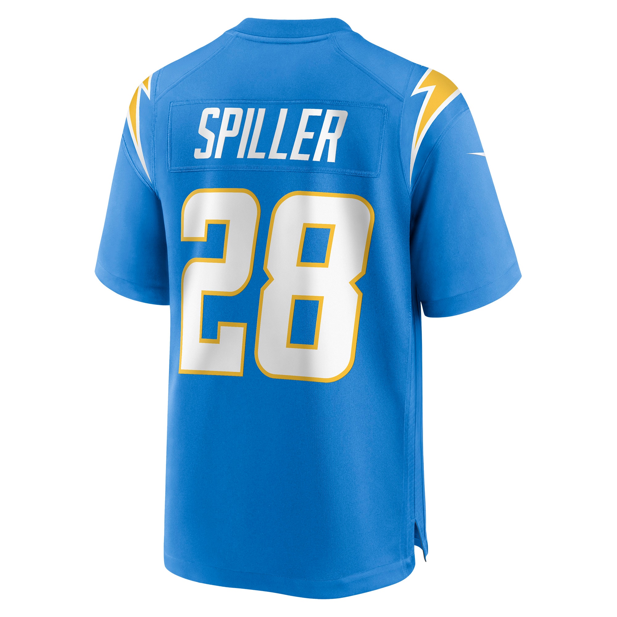 Men's Los Angeles Chargers Isaiah Spiller Powder Blue Game Jersey Js8304