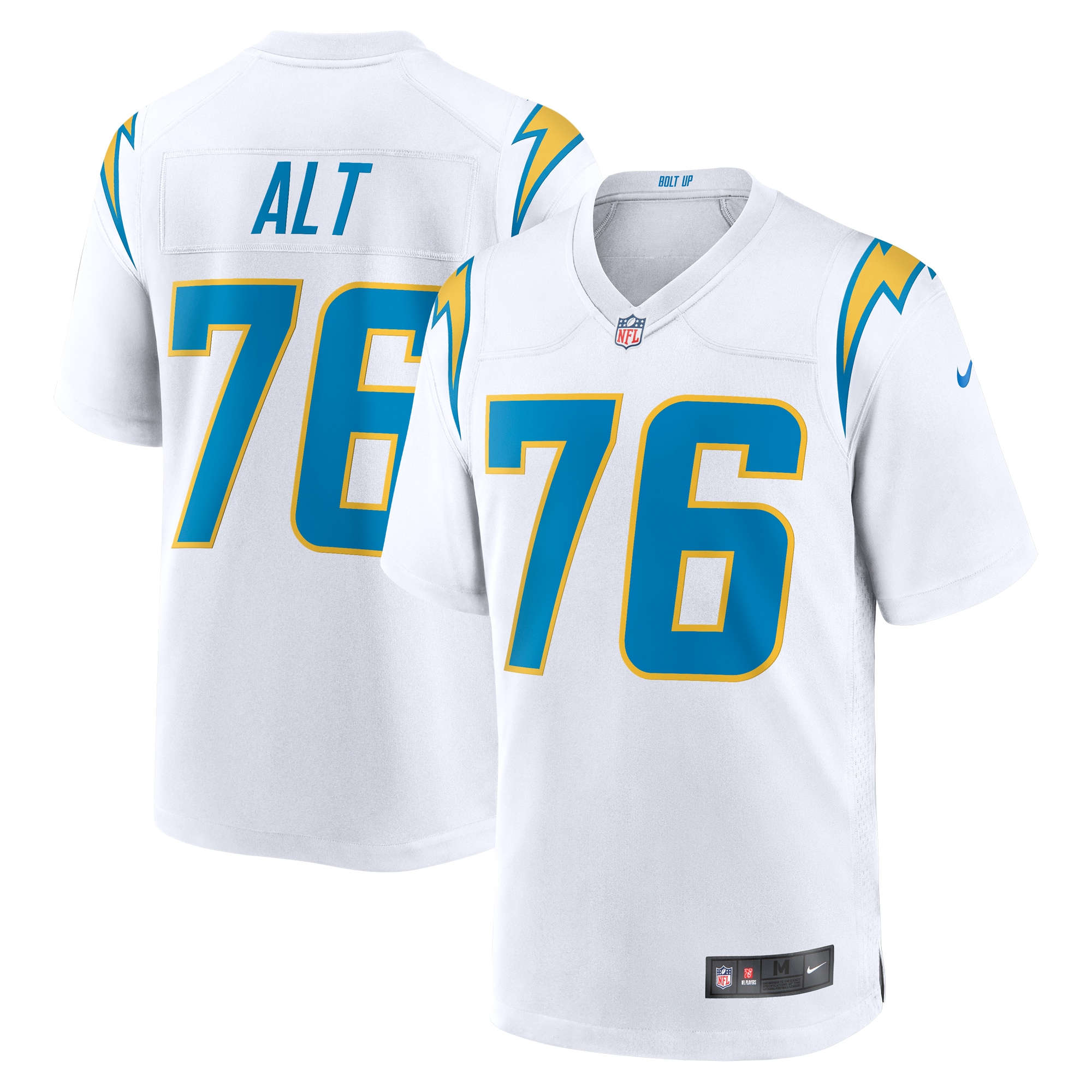 Men's Los Angeles Chargers Joe Alt White Player Game Jersey Js9156