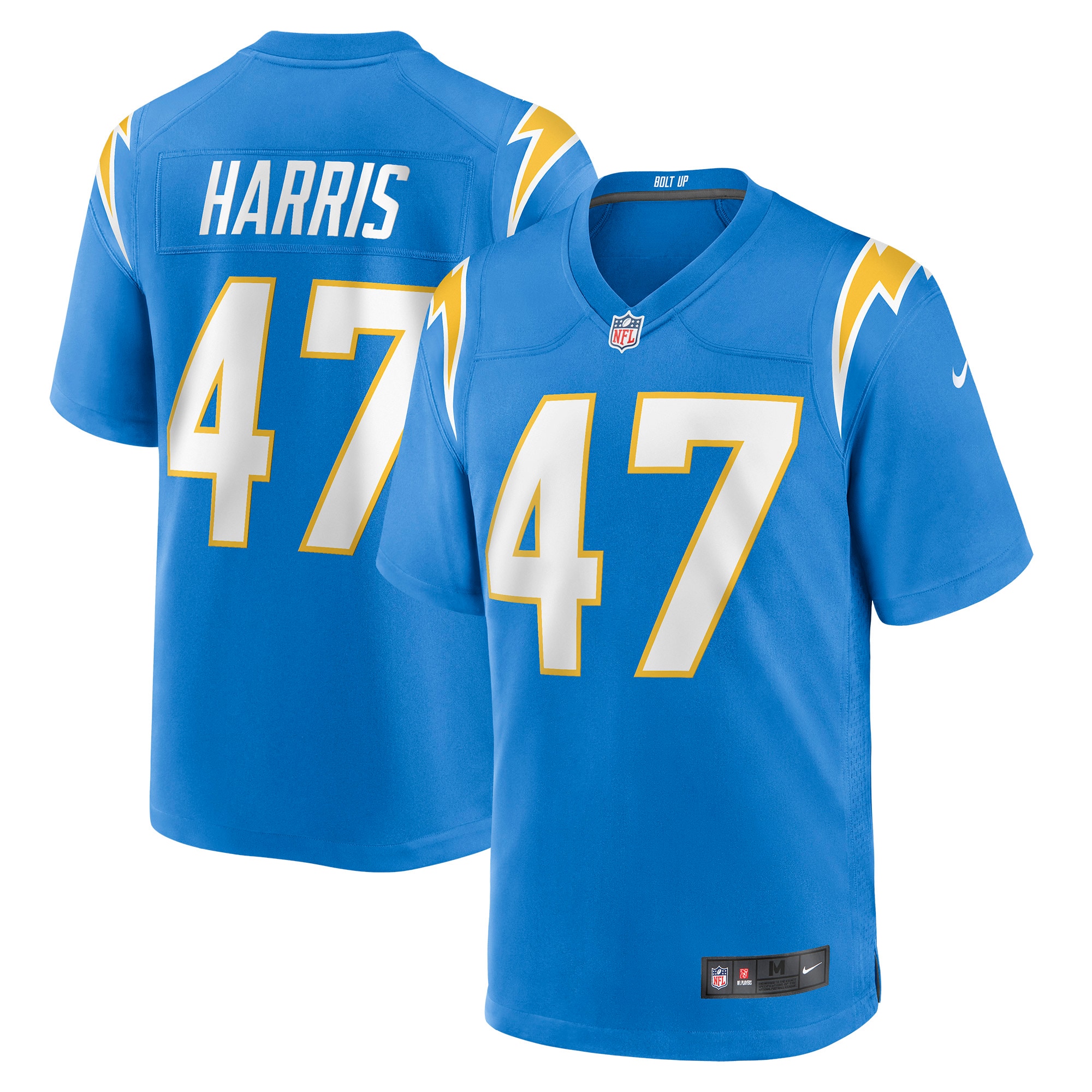 Men's Los Angeles Chargers Josh Harris Powder Blue Game Jersey Js9085