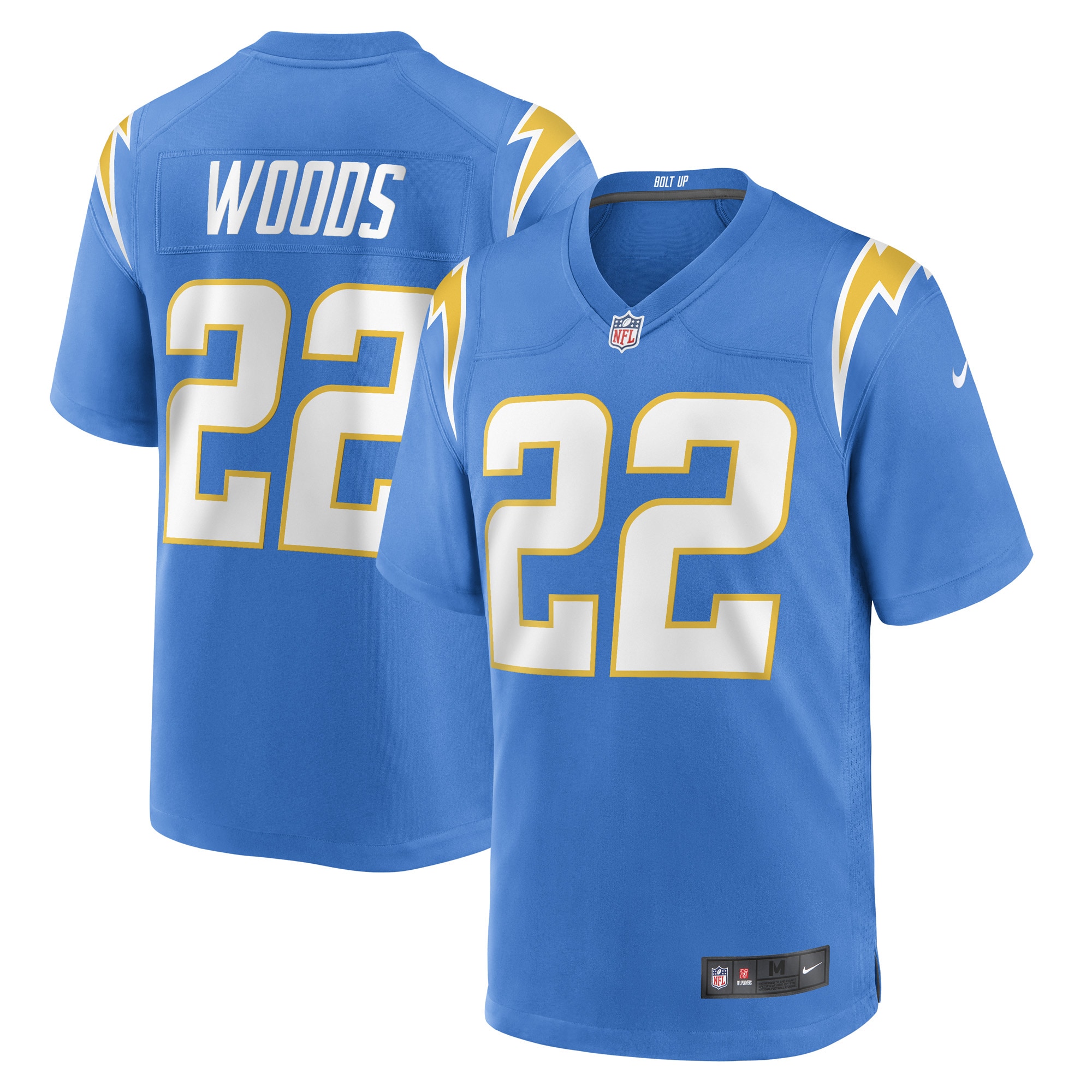 Men's Los Angeles Chargers Jt Woods Powder Blue Game Player Jersey Js6815