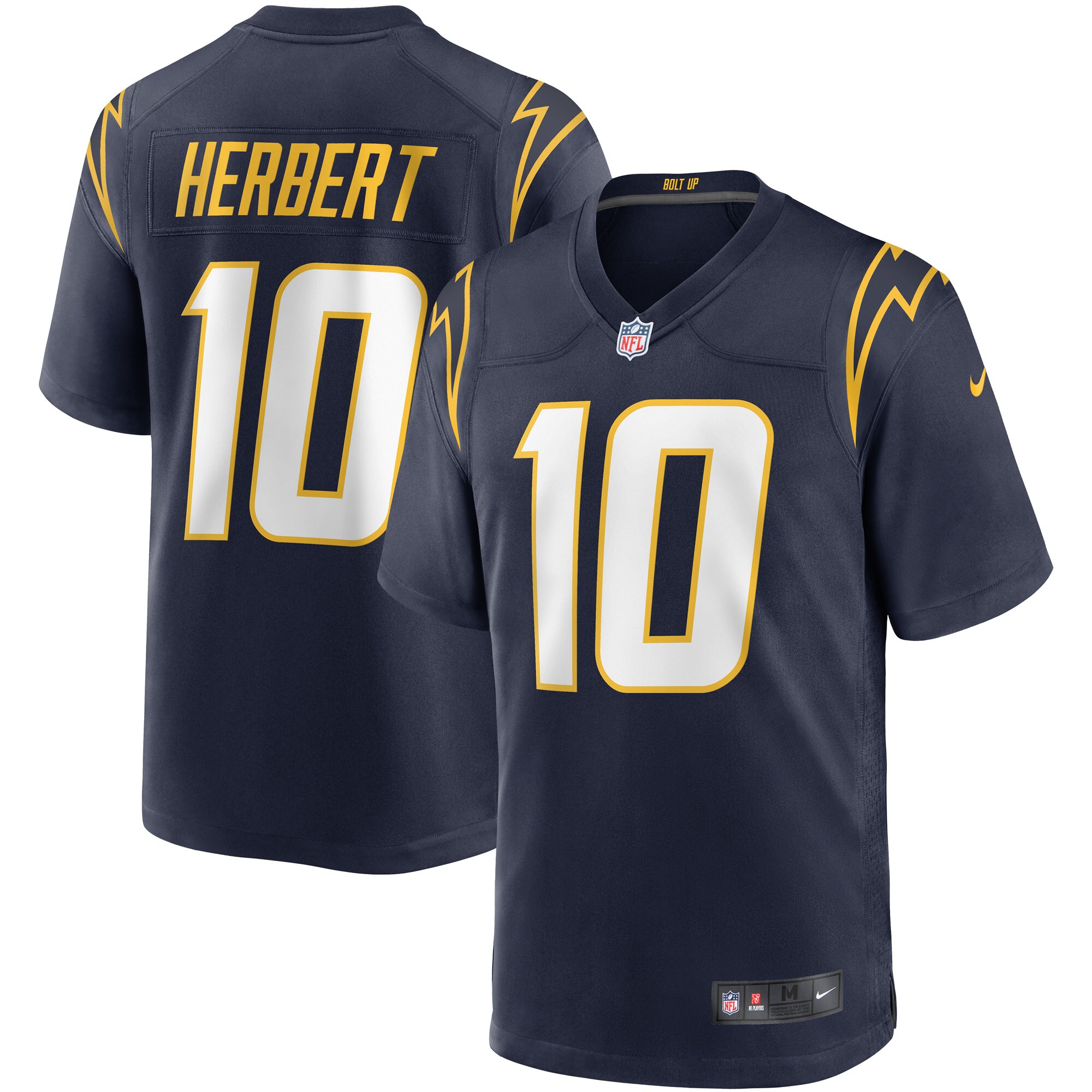 Men's Los Angeles Chargers Justin Herbert Navy Game Jersey Js5335