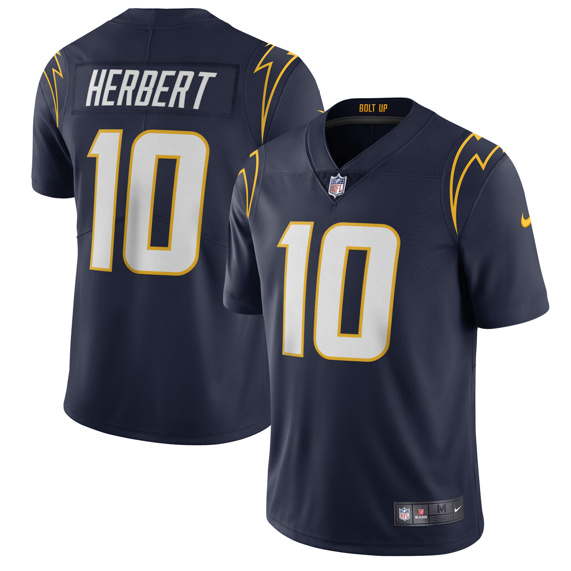 Men's Los Angeles Chargers Justin Herbert Navy Vapor Limited Jersey Js2658