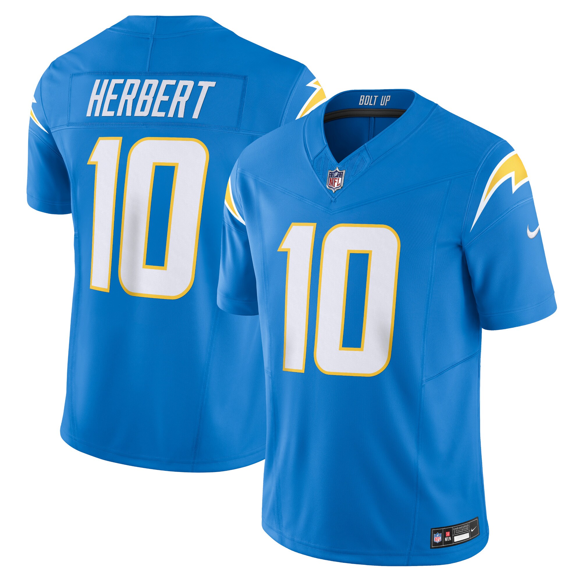 Men's Los Angeles Chargers Justin Herbert Powder Blue Vapor F.u.s.e. Limited Jersey Js4996