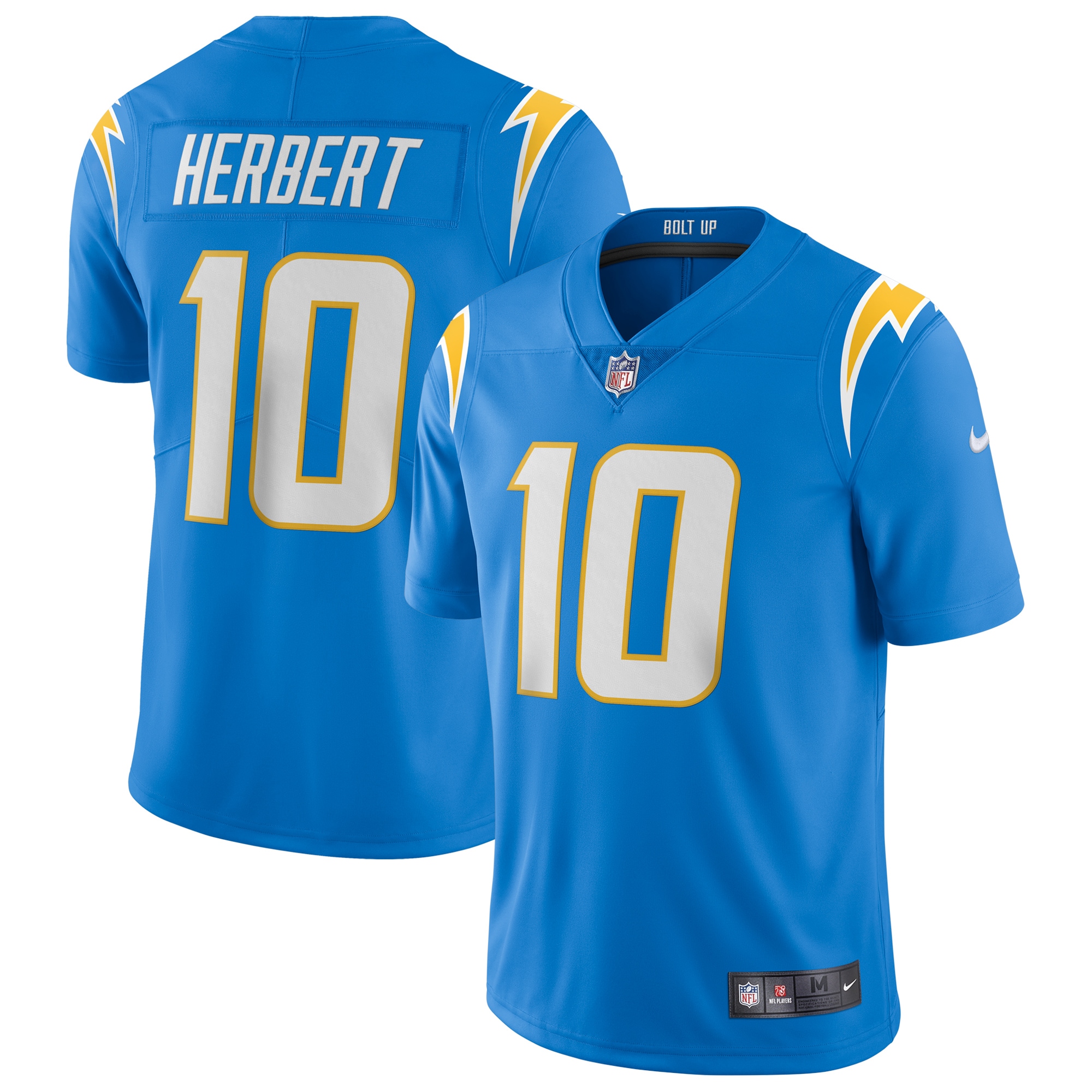 Men's Los Angeles Chargers Justin Herbert Powder Blue Vapor Limited Jersey Js3602