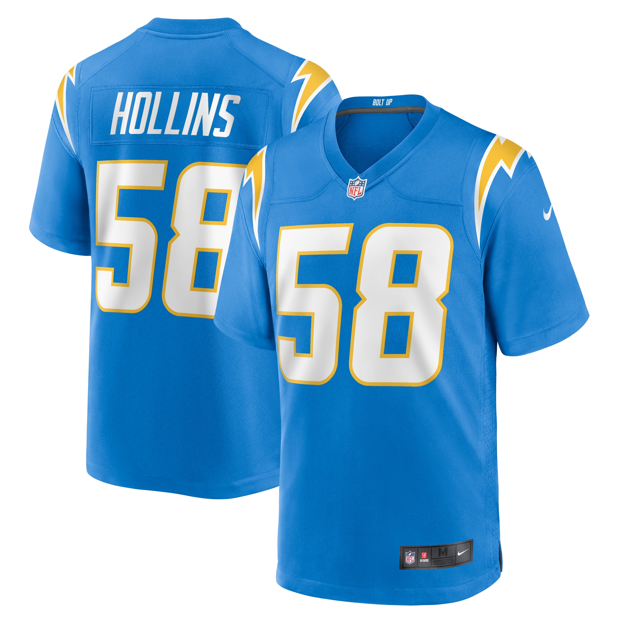 Men's Los Angeles Chargers Justin Hollins Powder Blue Game Jersey Js5673