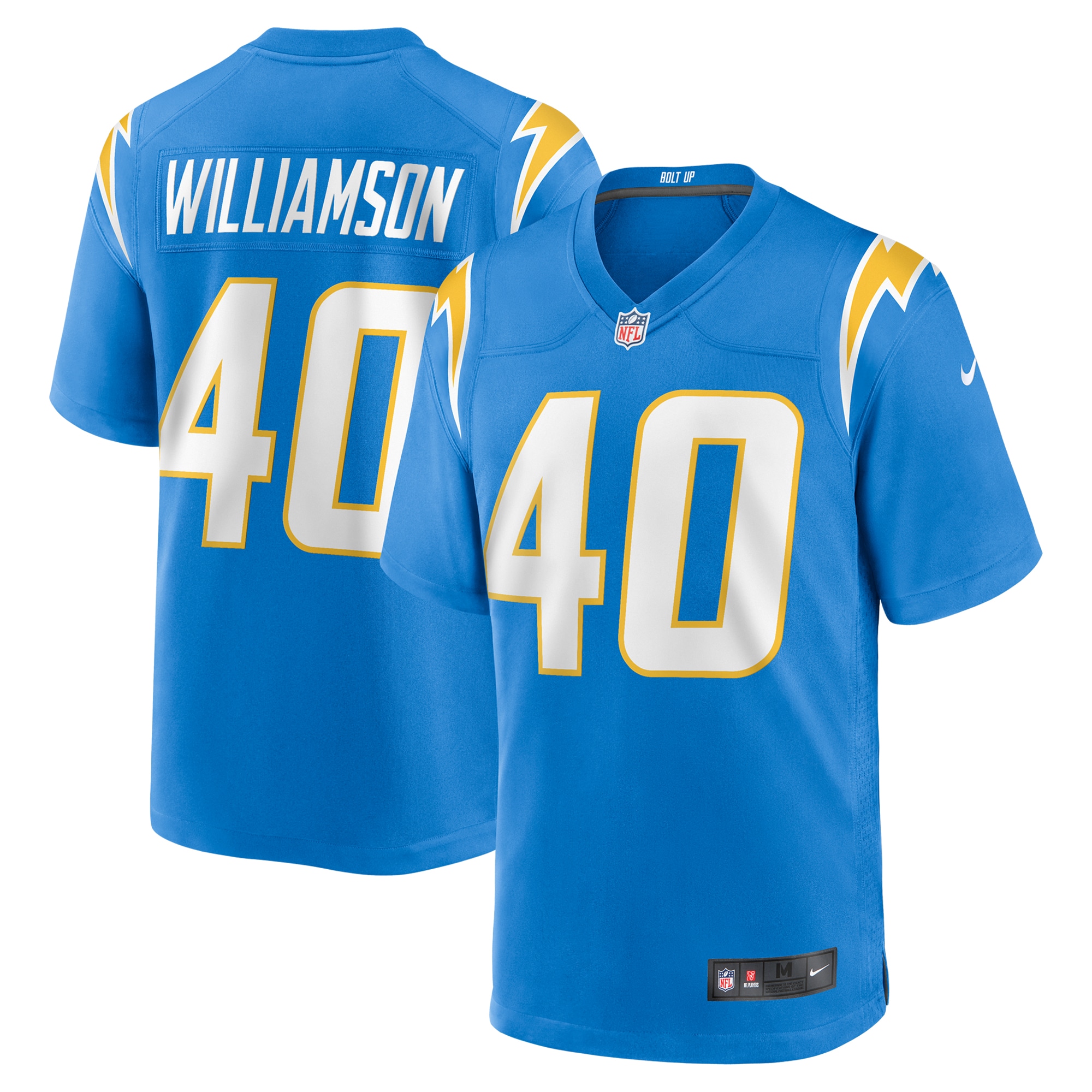 Men's Los Angeles Chargers Kendall Williamson Powder Blue Team Game Jersey Js2931