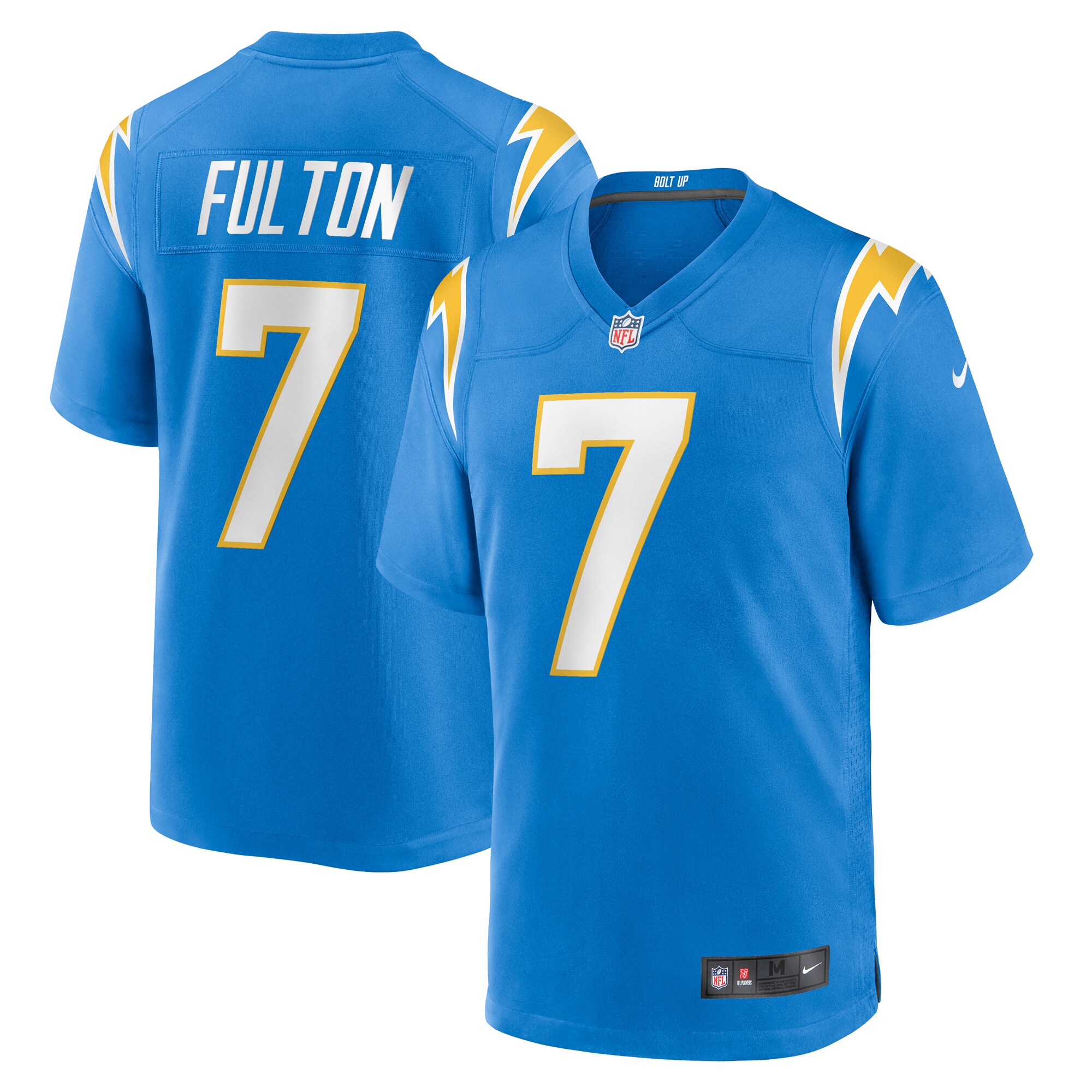 Men's Los Angeles Chargers Kristian Fulton Powder Blue Team Game Jersey Js9991