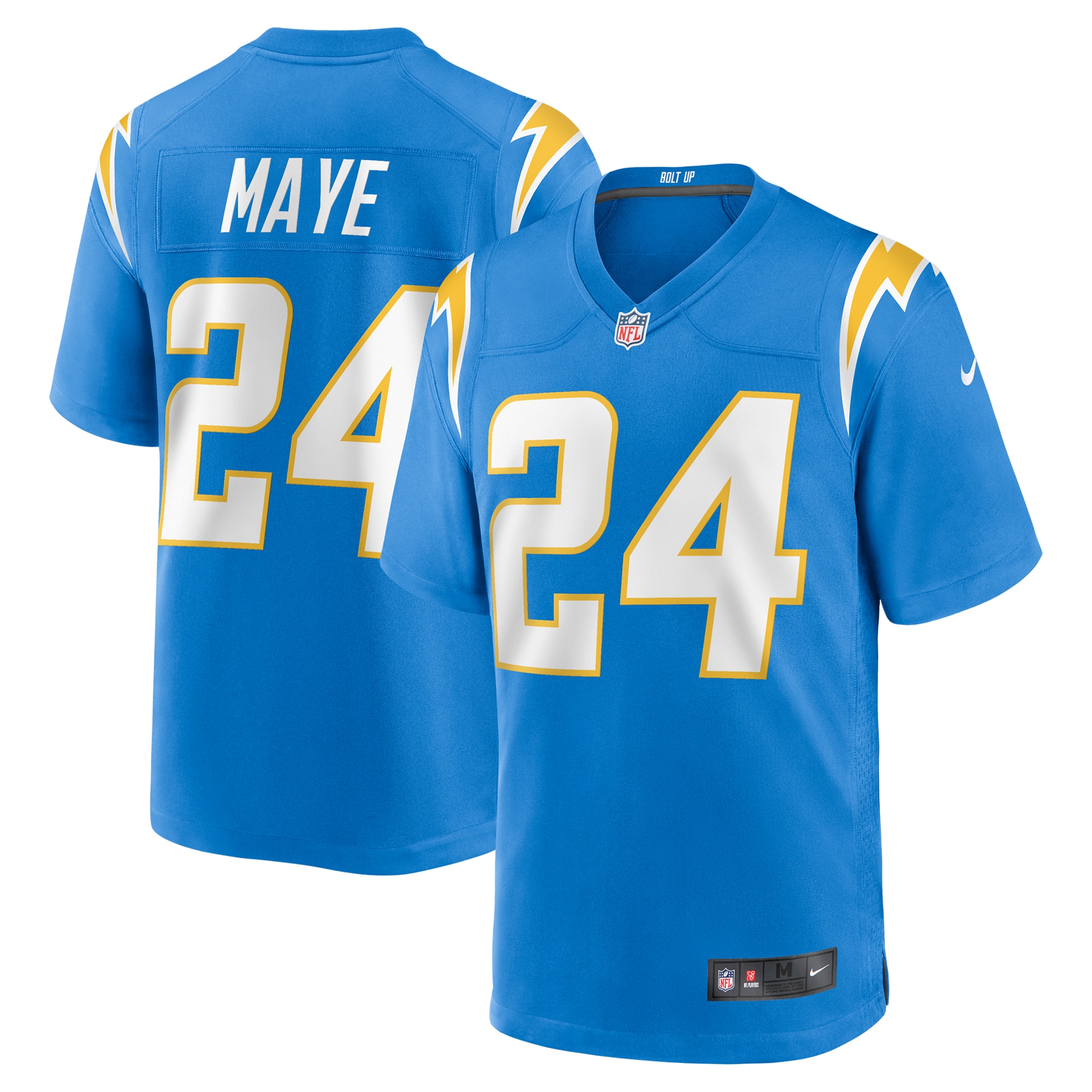 Men's Los Angeles Chargers Marcus Maye Powder Blue Team Game Jersey Js6289