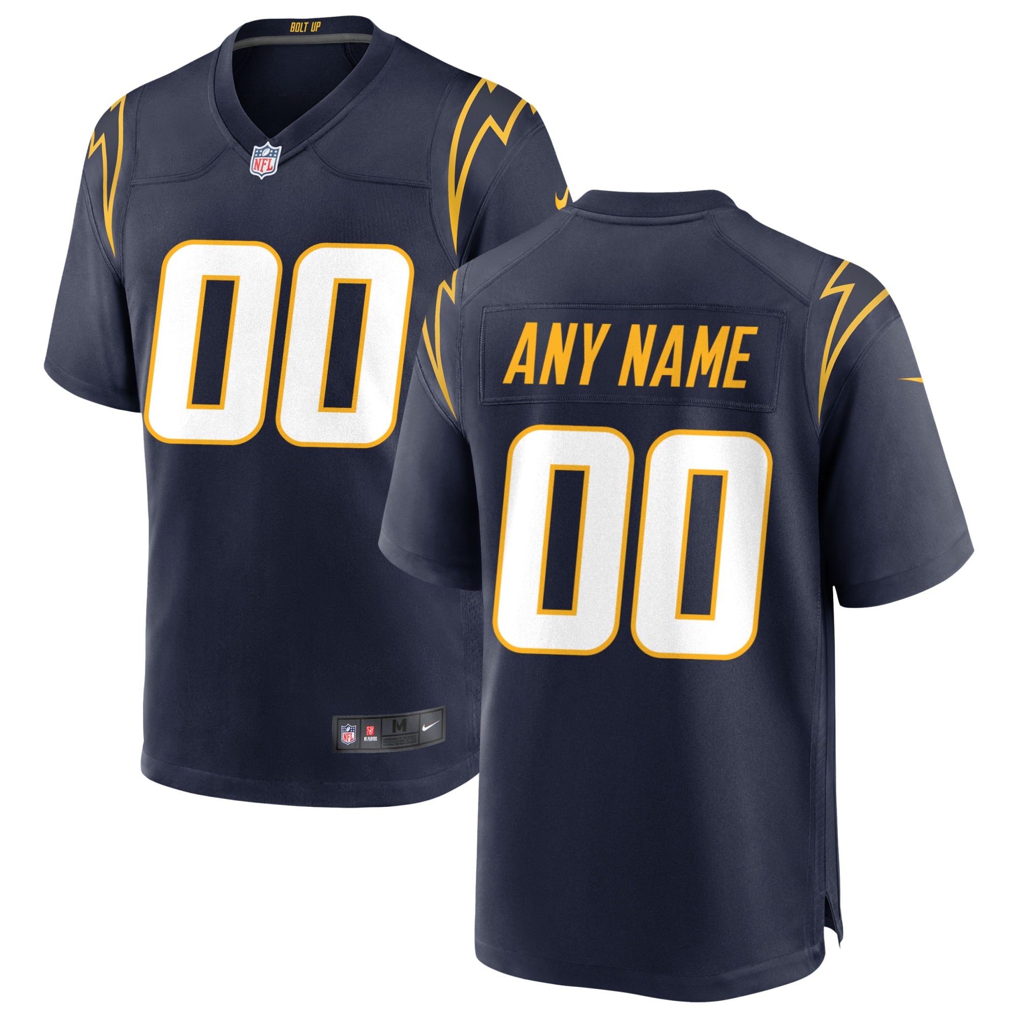Men's Los Angeles Chargers Navy Alternate Custom Game Jersey Js4612