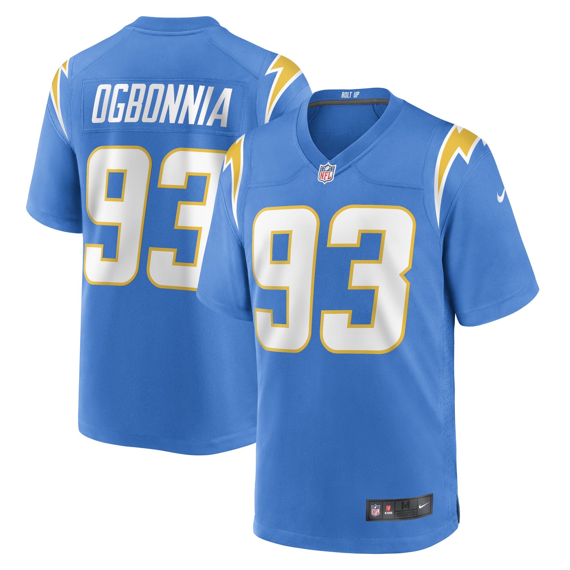 Men's Los Angeles Chargers Otito Ogbonnia Powder Blue Game Player Jersey Js9481
