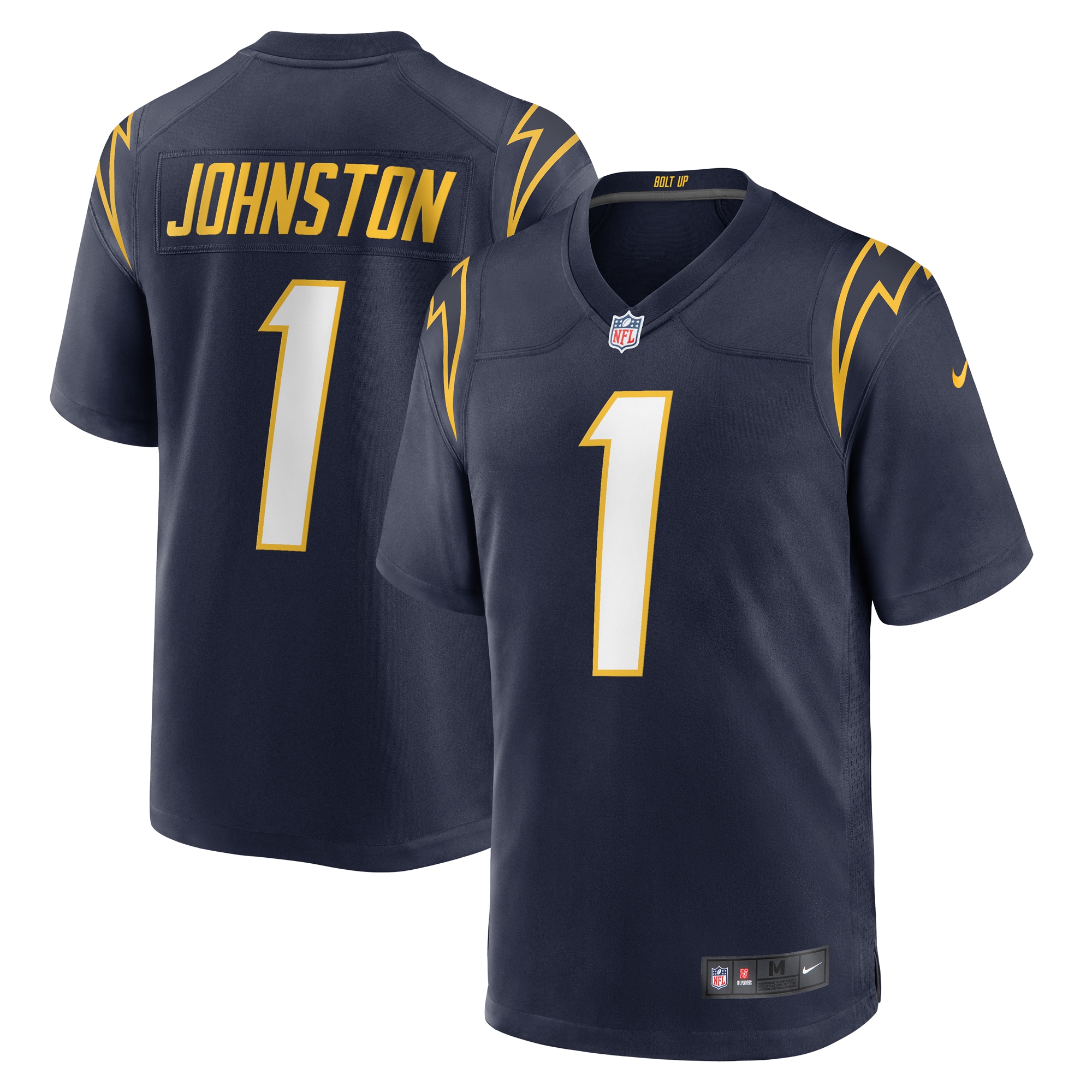 Men's Los Angeles Chargers Quentin Johnston Navy Alternate Game Jersey Js1224