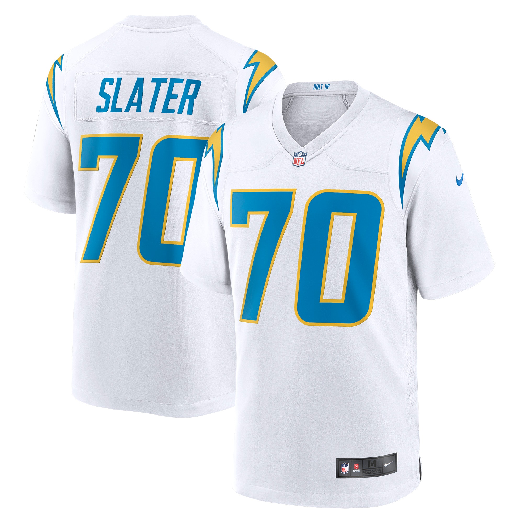 Men's Los Angeles Chargers Rashawn Slater White Game Jersey Js9905