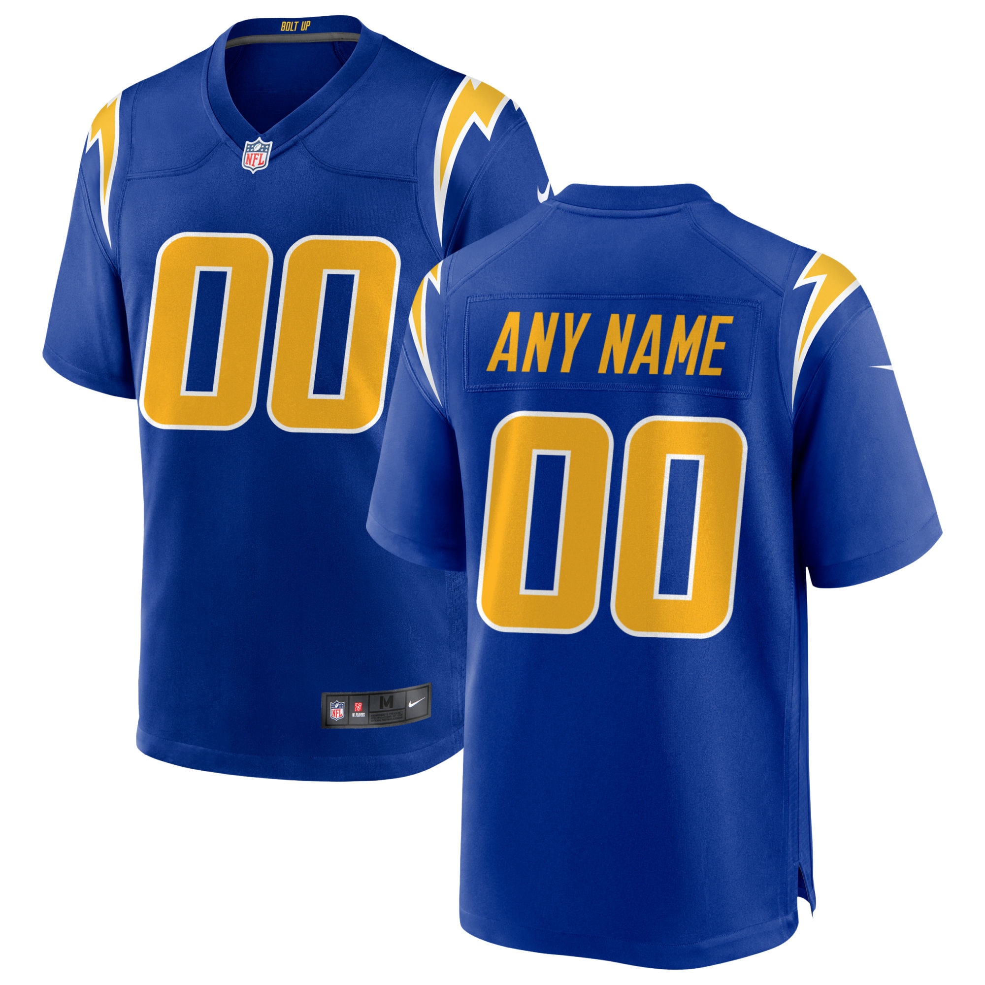 Men's Los Angeles Chargers Royal Alternate Custom Game Jersey Js9636