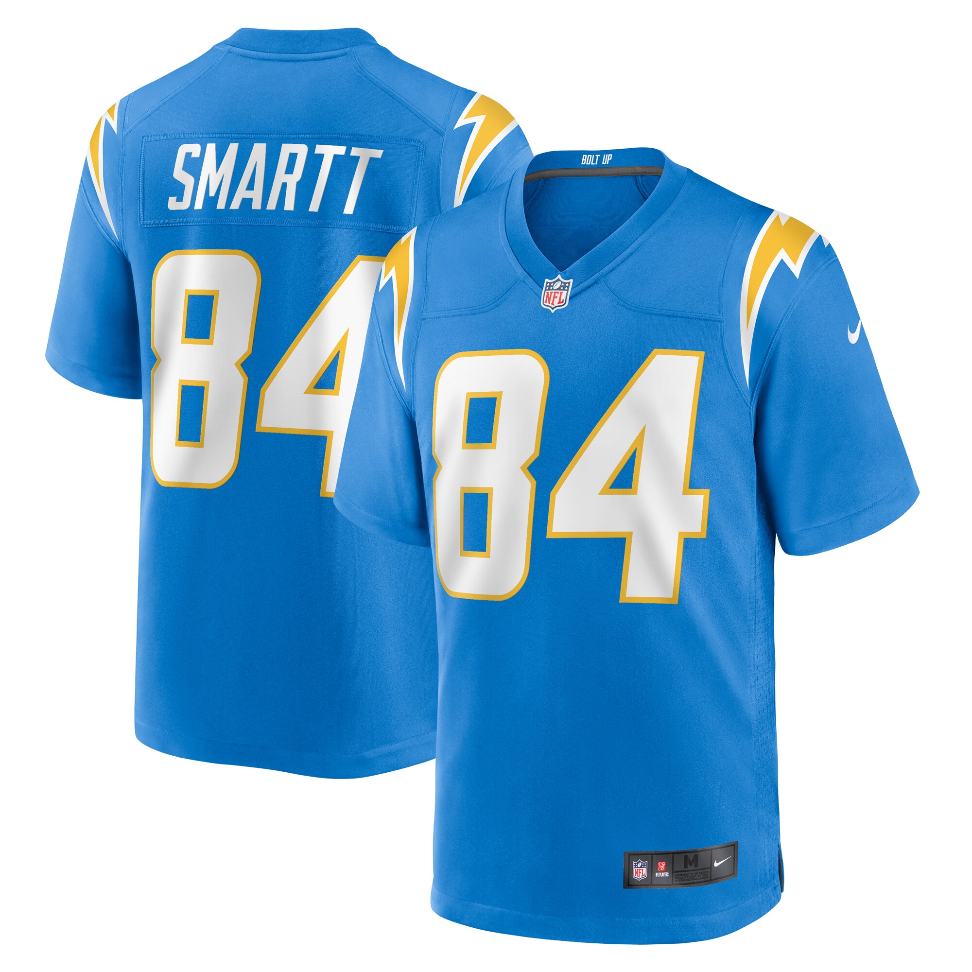 Men's Los Angeles Chargers Stone Smartt Powder Blue Team Game Jersey Js8902
