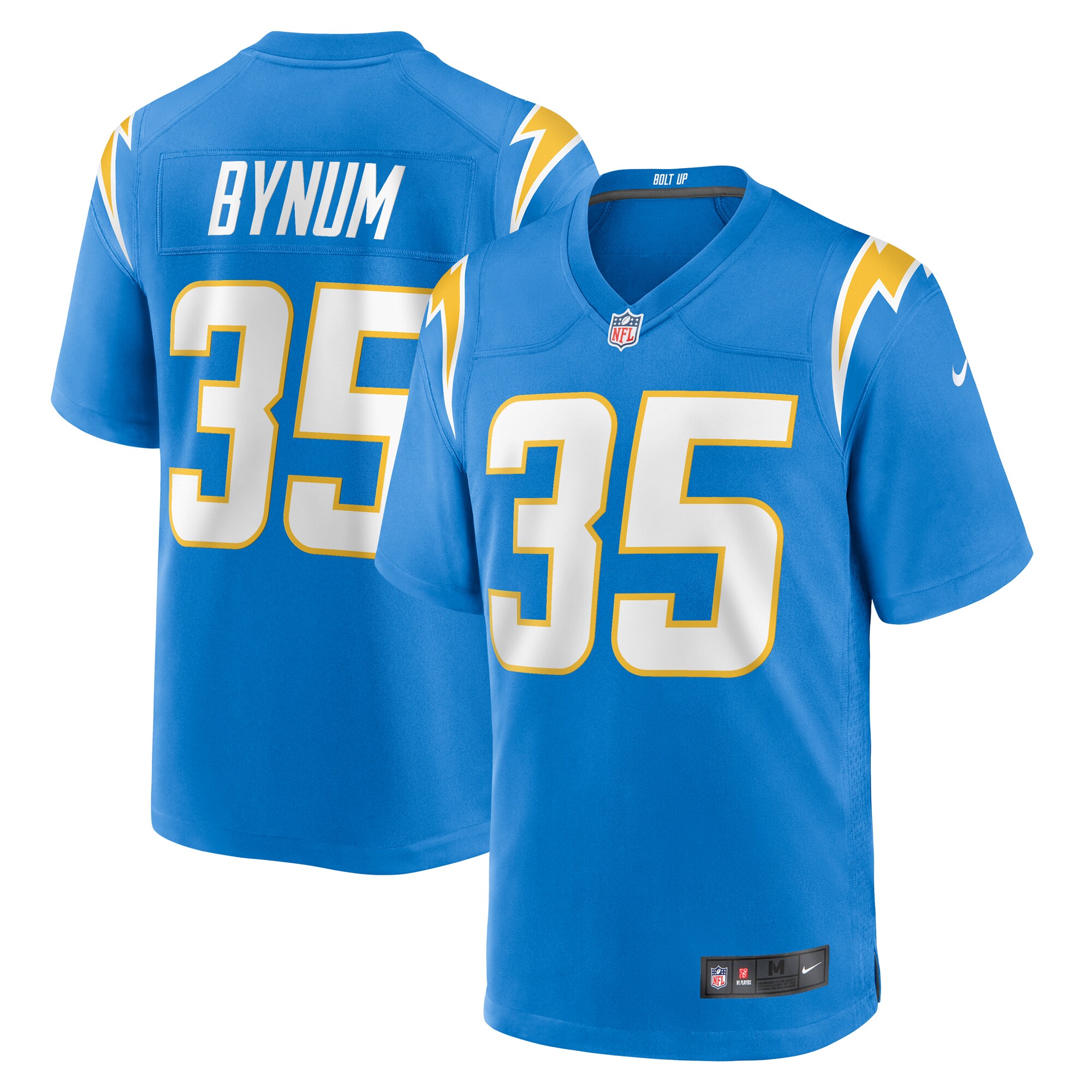 Men's Los Angeles Chargers Terrell Bynum Powder Blue Team Game Jersey Js4828