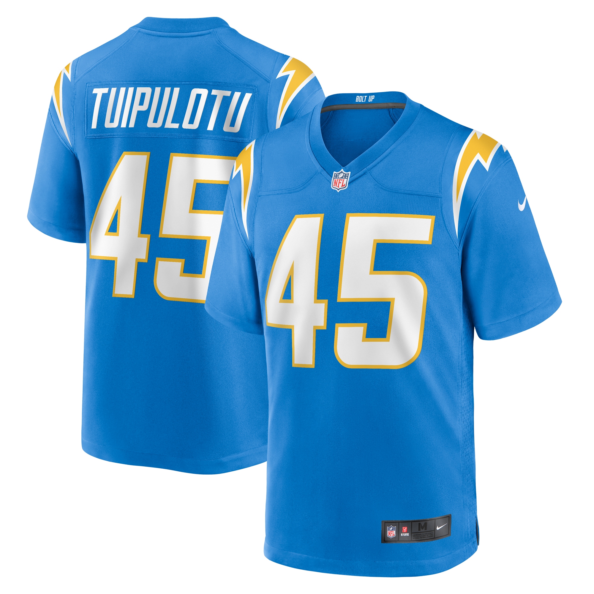 Men's Los Angeles Chargers Tuli Tuipulotu Powder Blue Team Game Jersey Js3792