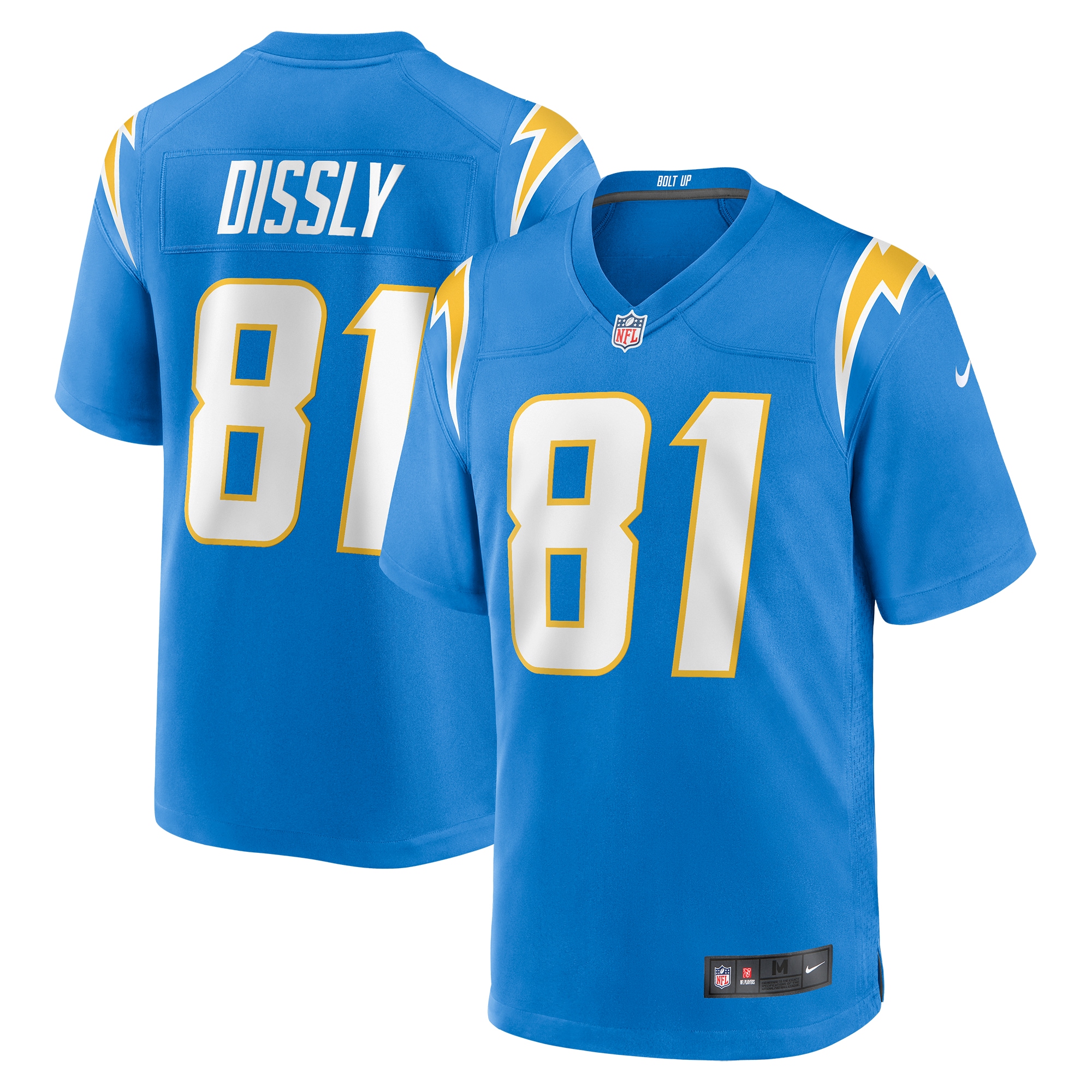 Men's Los Angeles Chargers Will Dissly Powder Blue Game Jersey Js5977