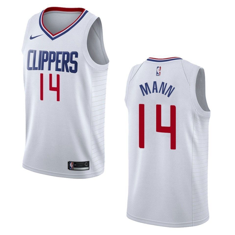 Men's Los Angeles Clippers 14 Terance Mann Association Swingman Jersey - White