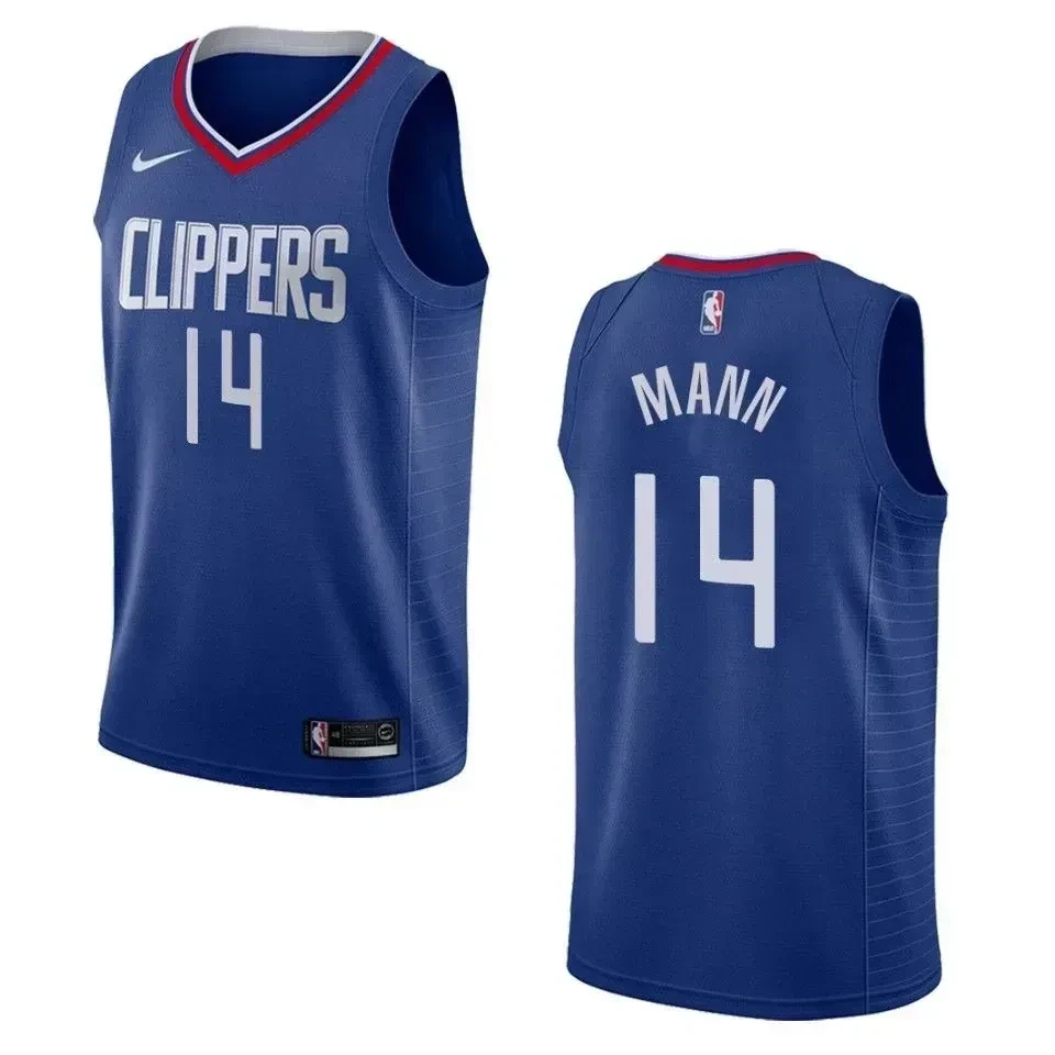 Men's Los Angeles Clippers 14 Terance Mann Icon Swingman Jersey - Blue