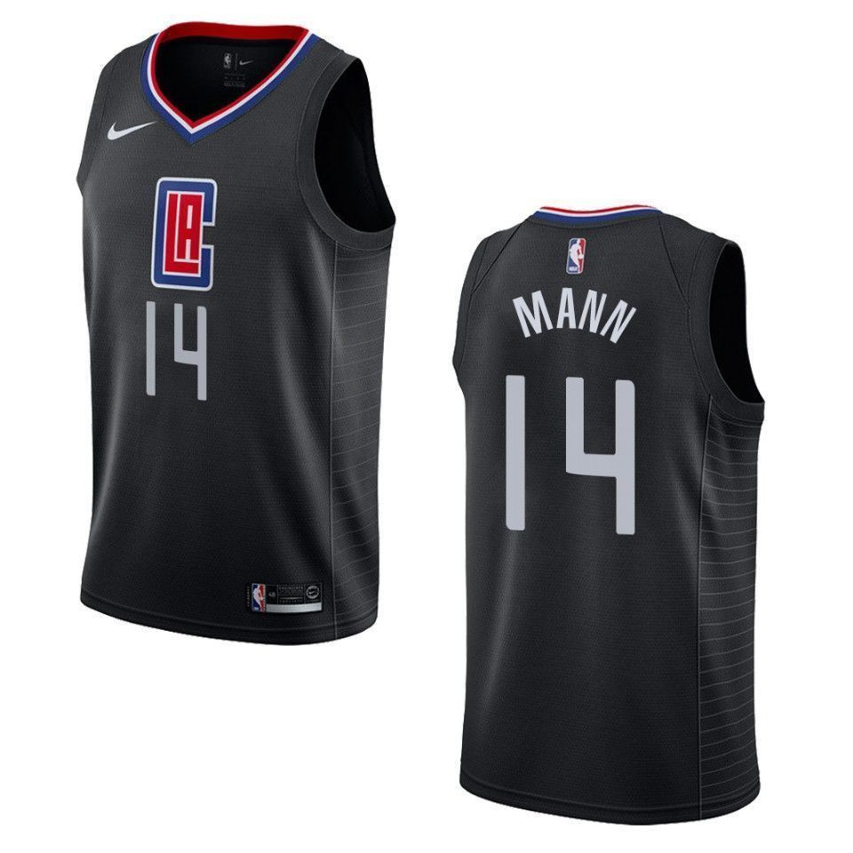 Men's Los Angeles Clippers 14 Terance Mann Statement Swingman Jersey - Black