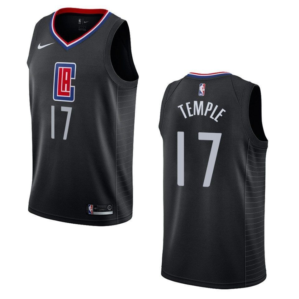 Men's Los Angeles Clippers 17 Garrett Temple Statement Swingman Jersey - Black