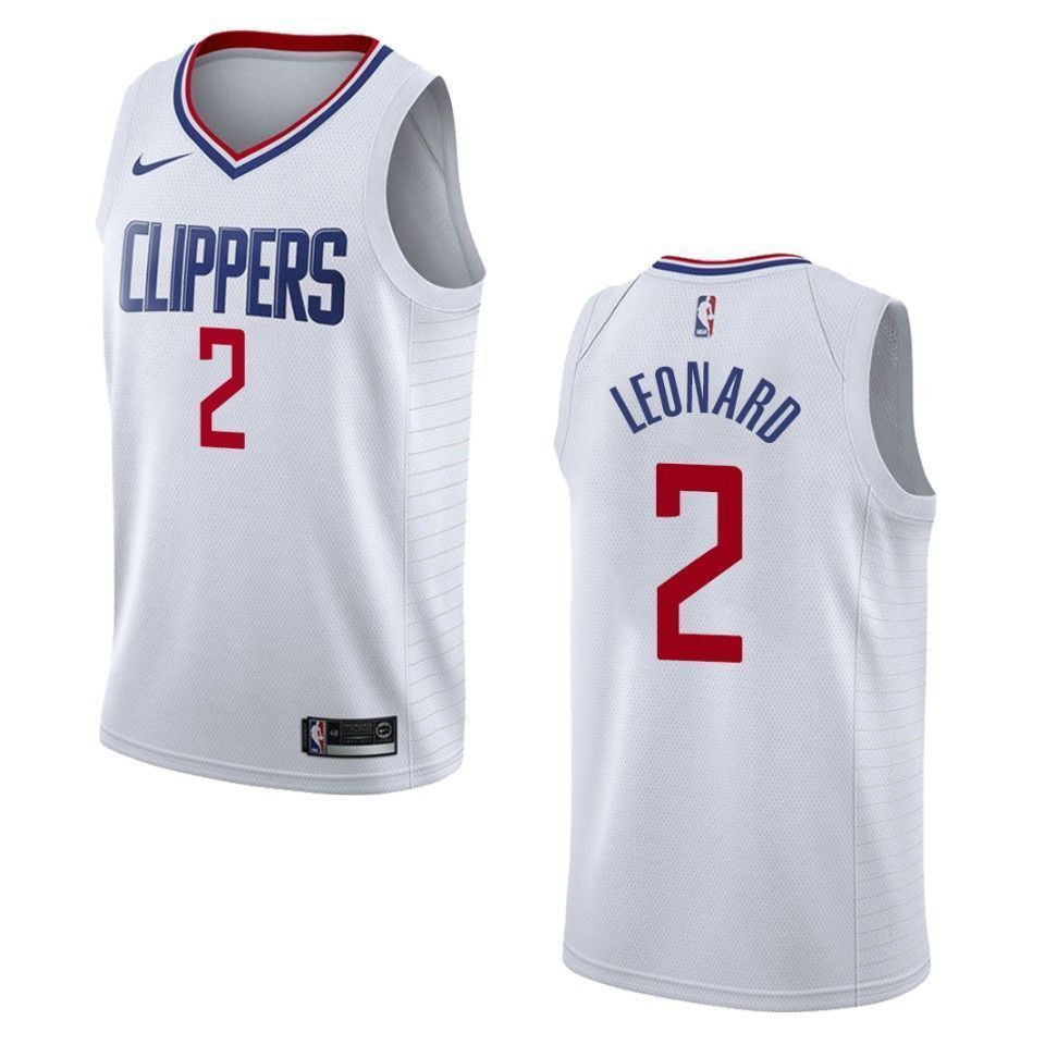 Men's Los Angeles Clippers 2 Kawhi Leonard Association Swingman Jersey - White