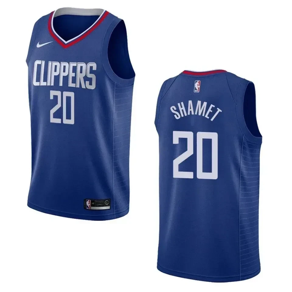 Men's Los Angeles Clippers 20 Landry Shamet Icon Swingman Jersey - Blue