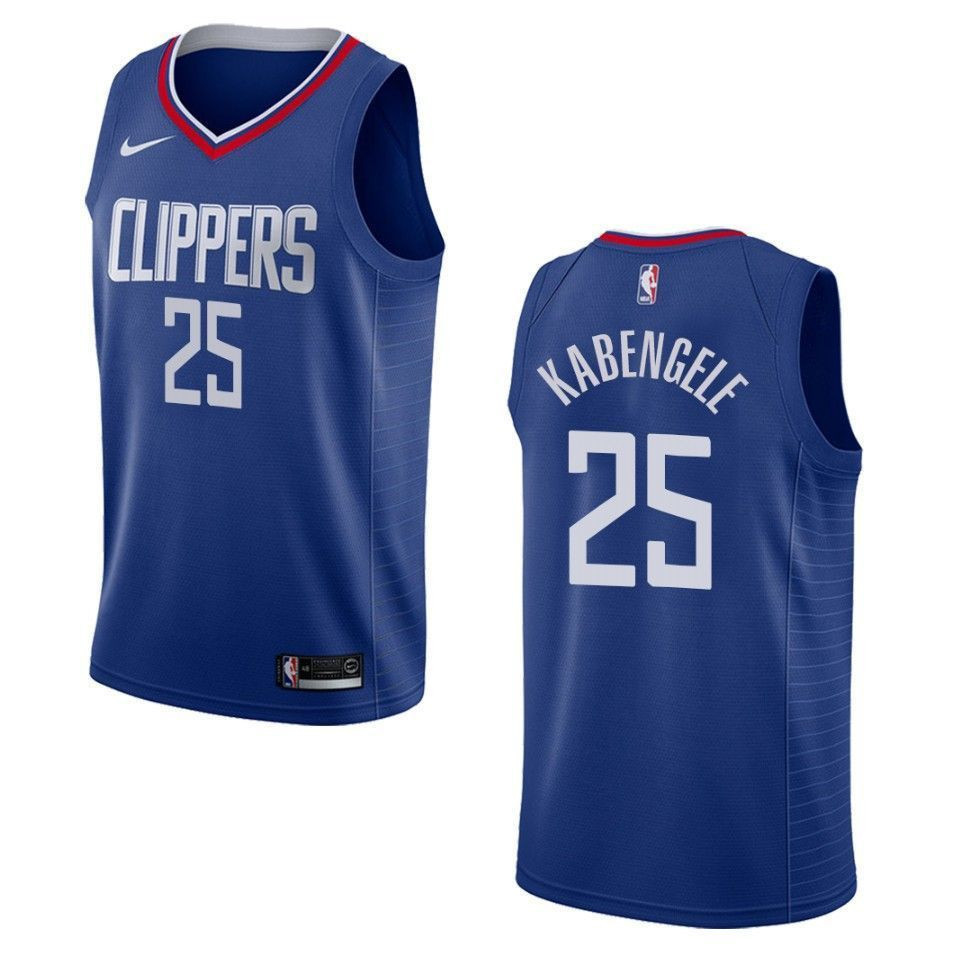 Men's Los Angeles Clippers 25 Mfiondu Kabengele Icon Swingman Jersey - Blue