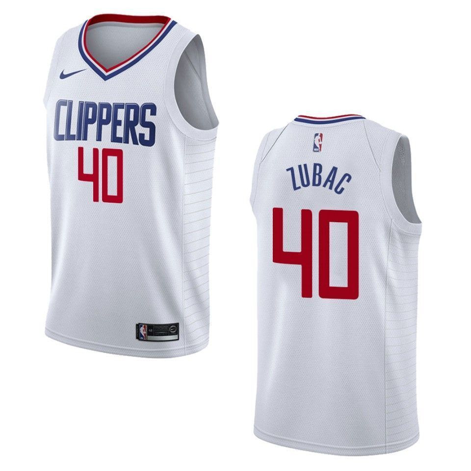 Men's Los Angeles Clippers 40 Ivica Zubac Association Swingman Jersey - White