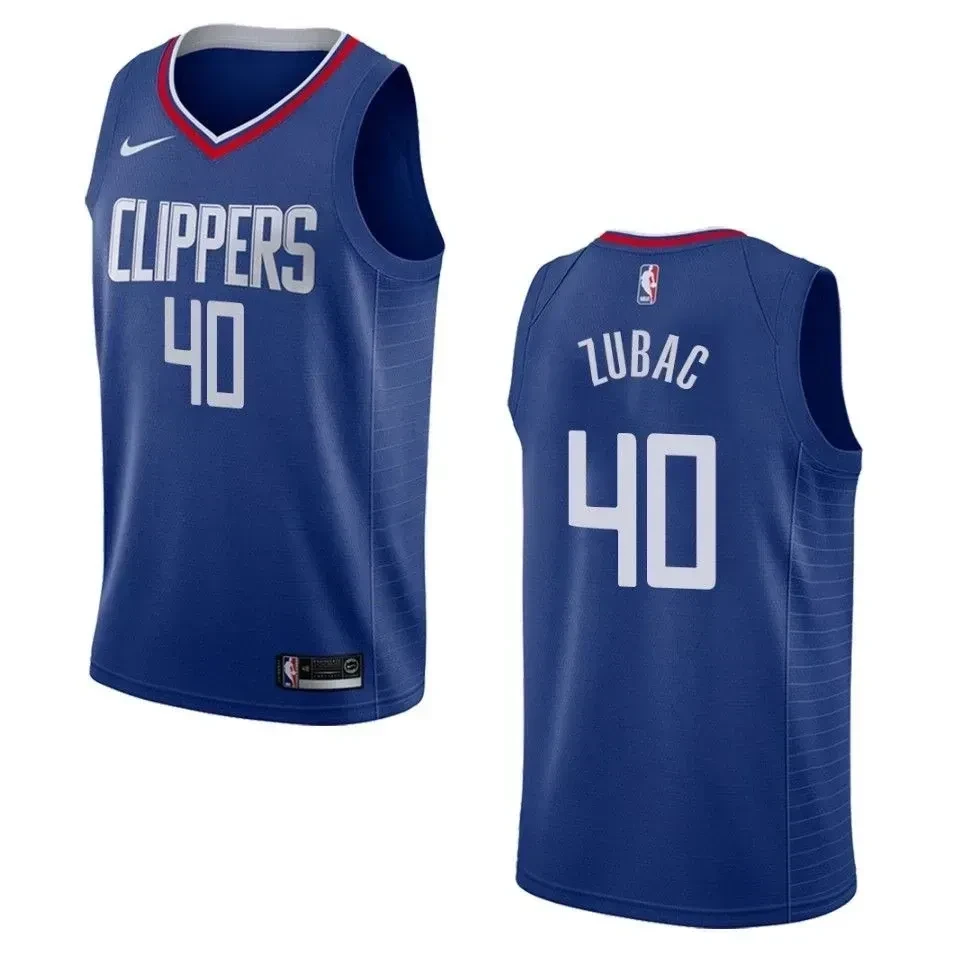 Men's Los Angeles Clippers 40 Ivica Zubac Icon Swingman Jersey - Blue