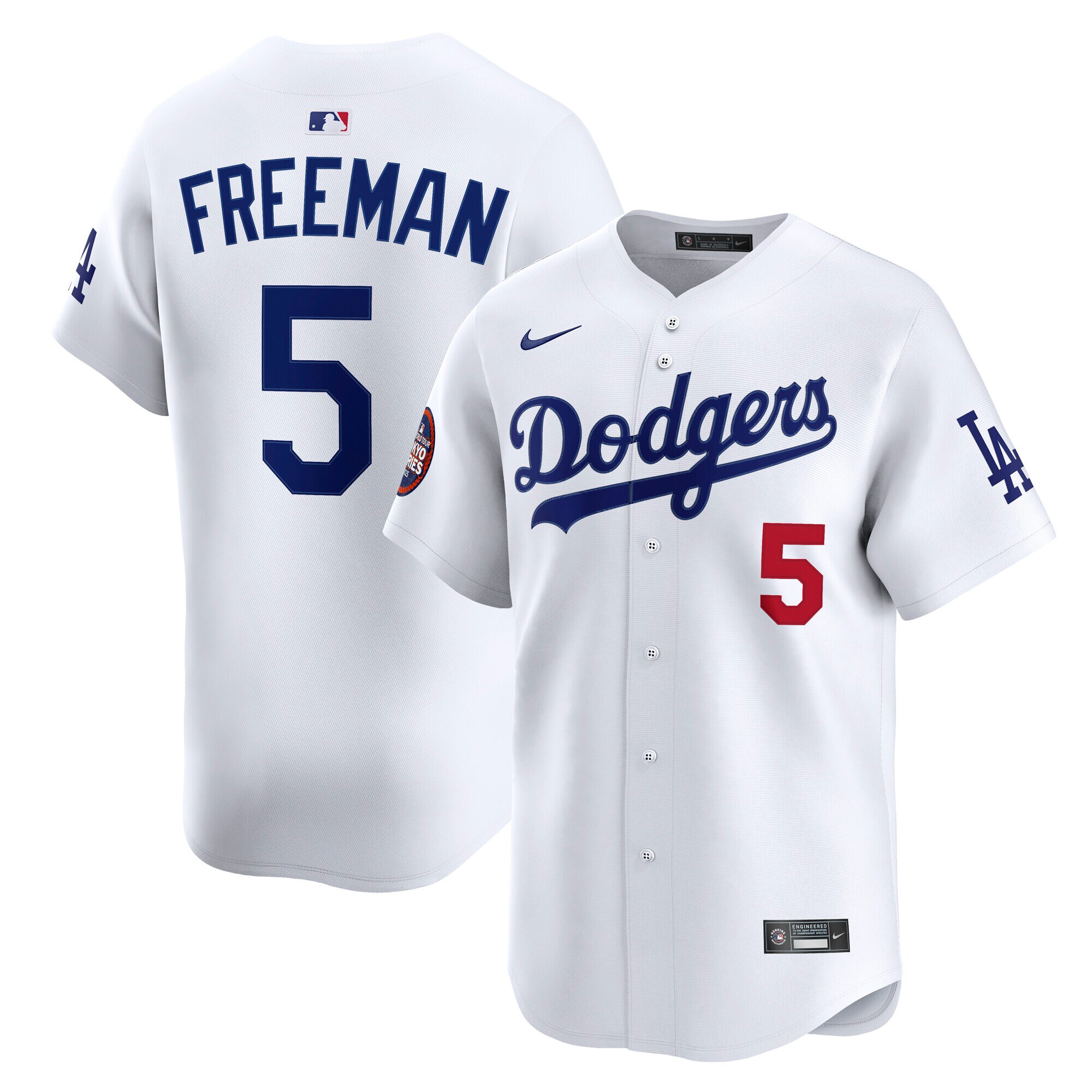 Men's Los Angeles Dodgers Freddie Freeman White 2025 Mlb World Tour: Tokyo Series Home Limited Player Jersey