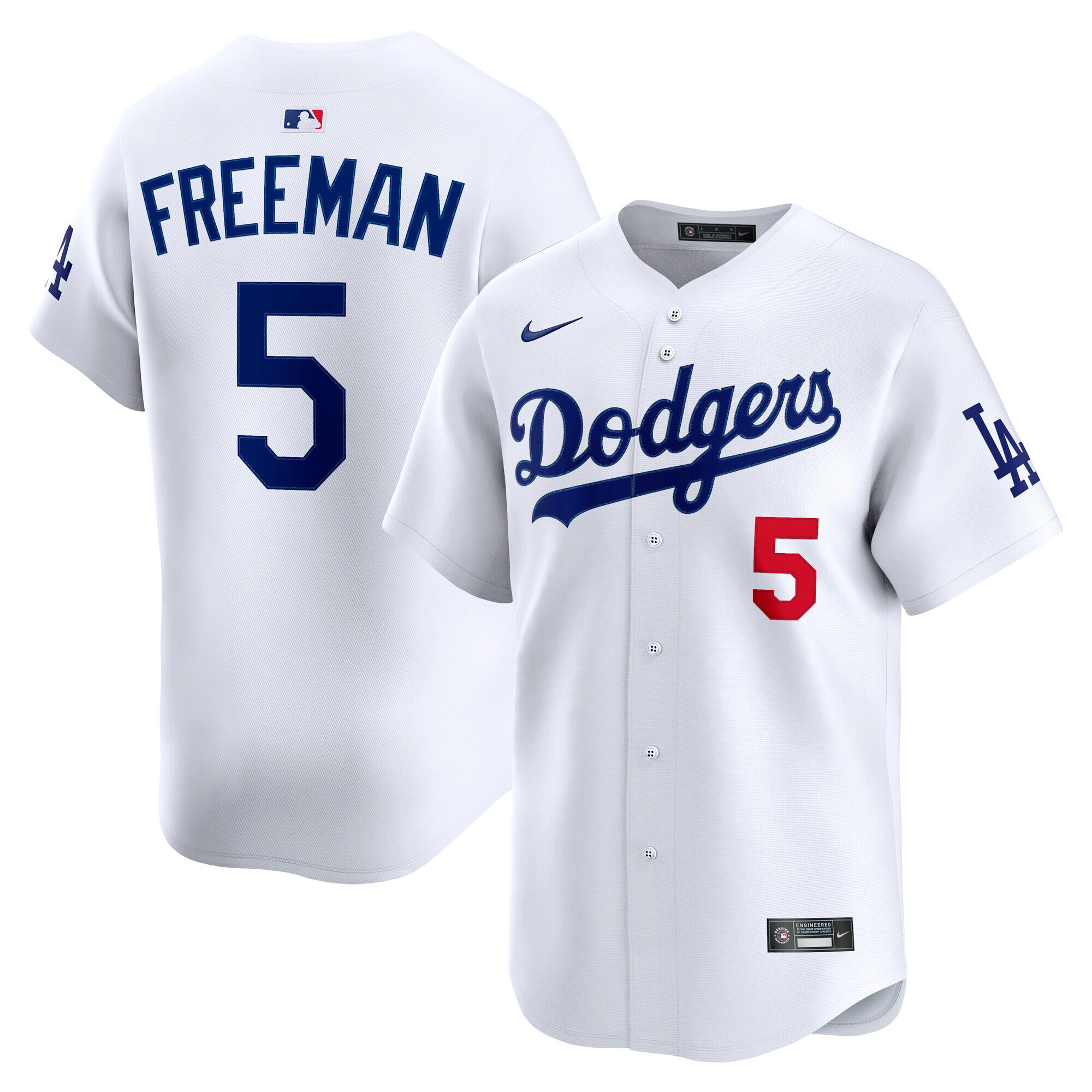 Men's Los Angeles Dodgers Freddie Freeman White Alternate Limited Player Jersey