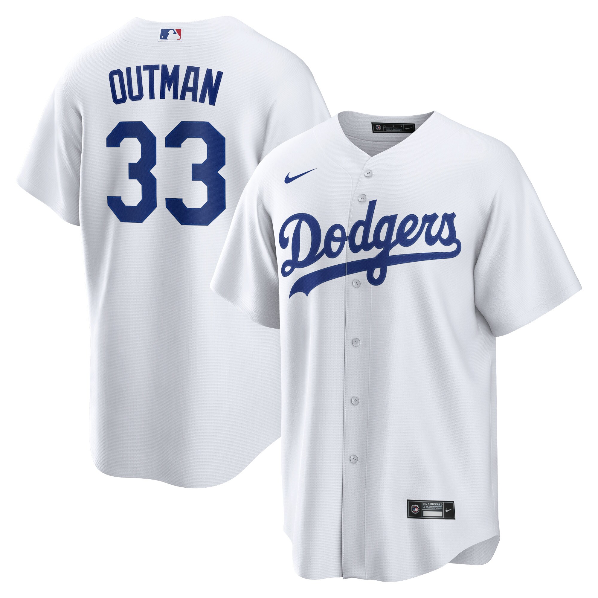 Men's Los Angeles Dodgers James Outman White Player Jersey