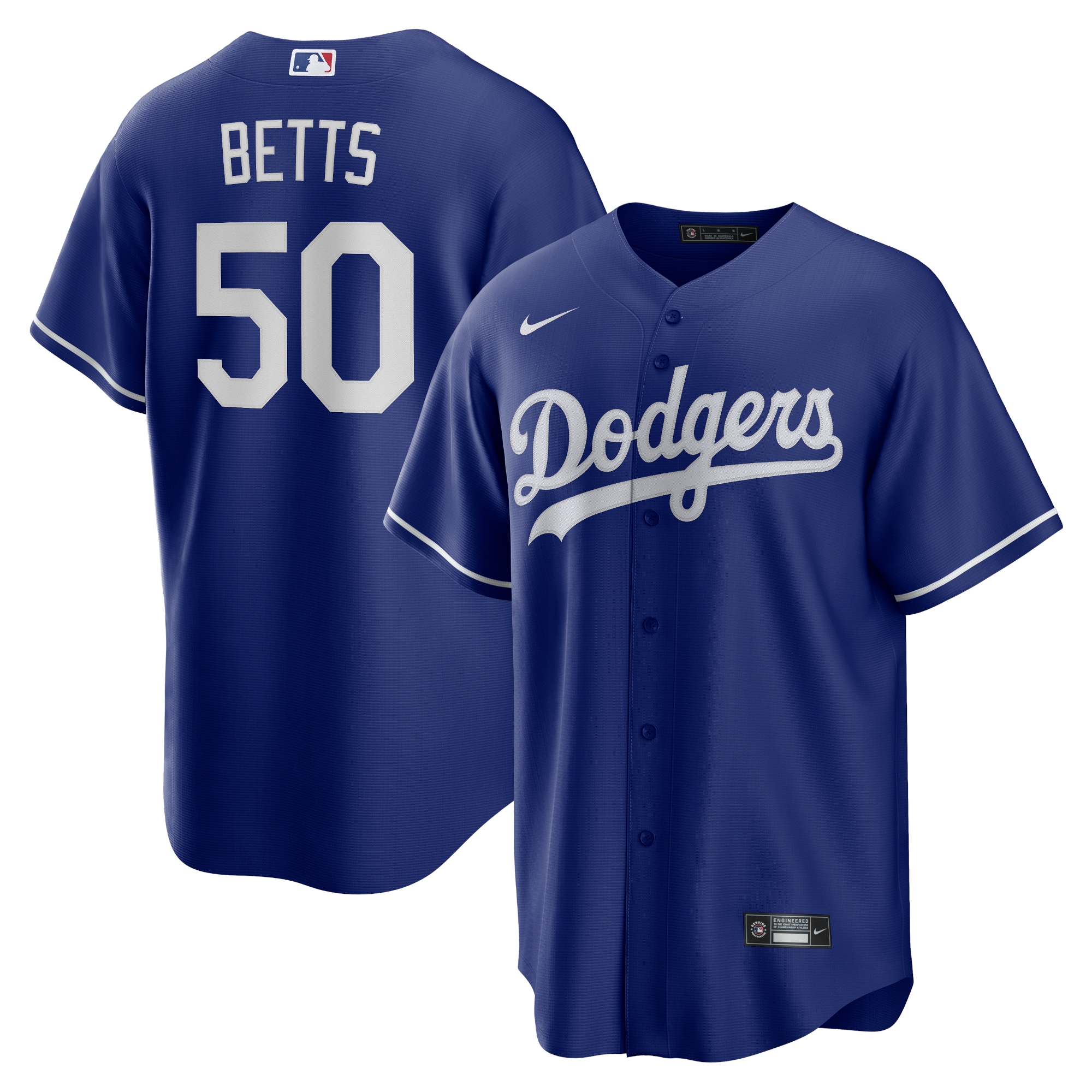 Men's Los Angeles Dodgers Mookie Betts Royal Alternate Player Name Jersey