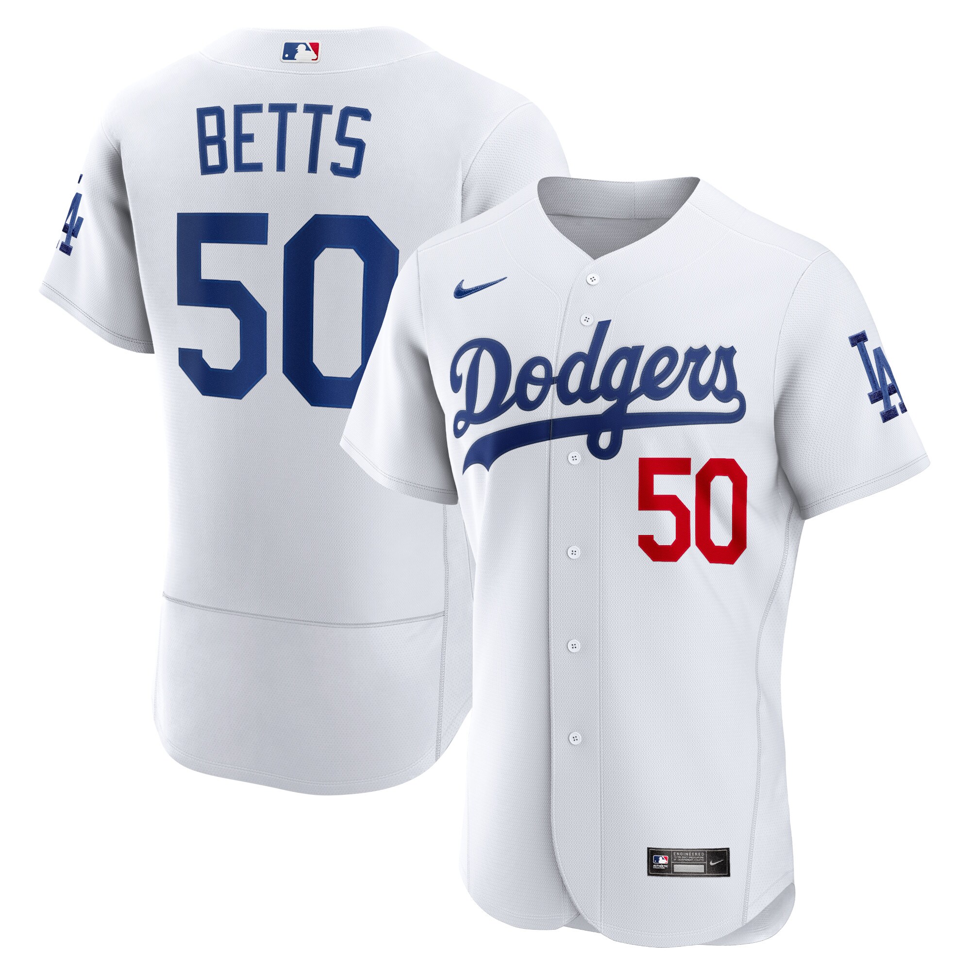 Men's Los Angeles Dodgers Mookie Betts White Home Player Jersey