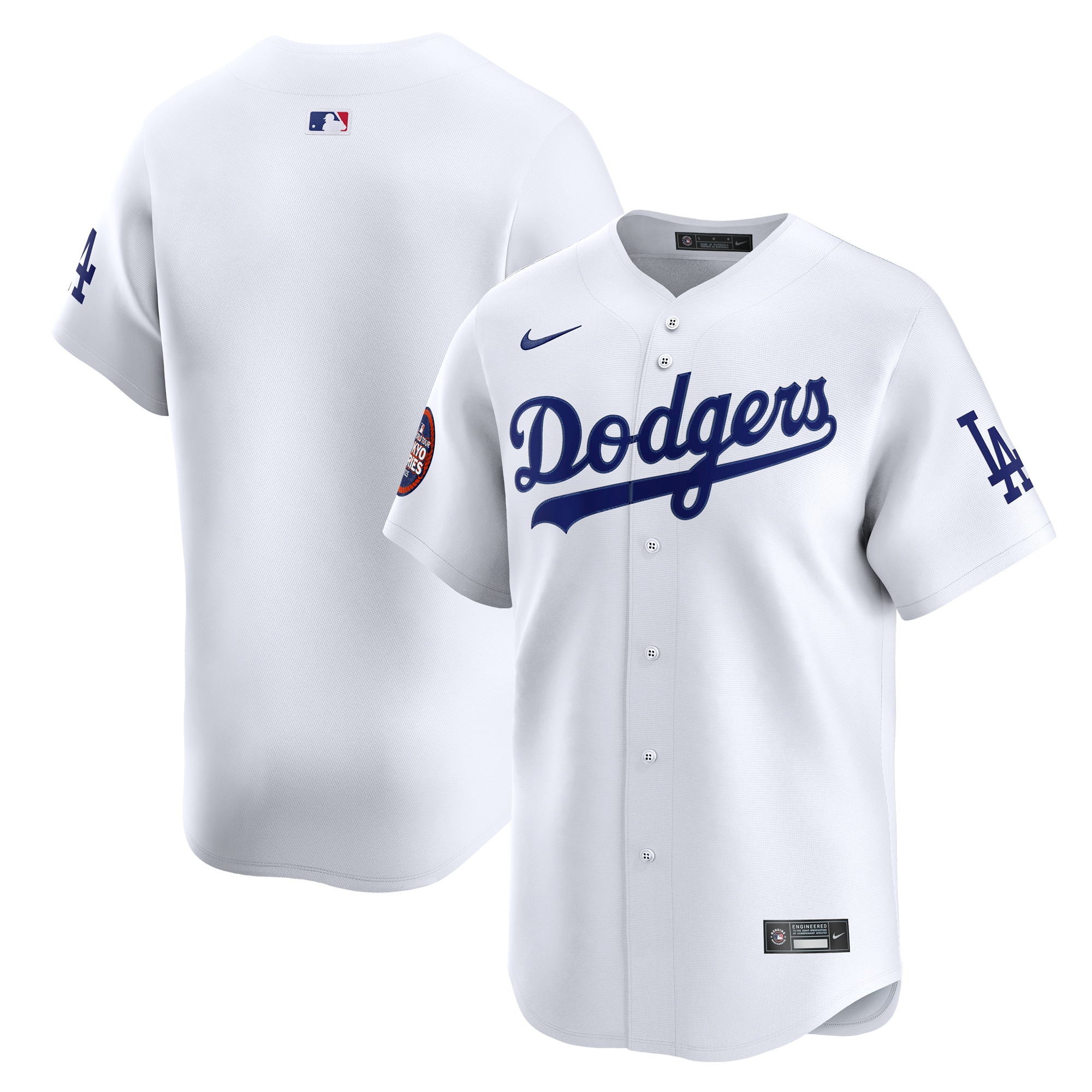 Men's Los Angeles Dodgers White 2025 Mlb World Tour: Tokyo Series Home Limited Jersey