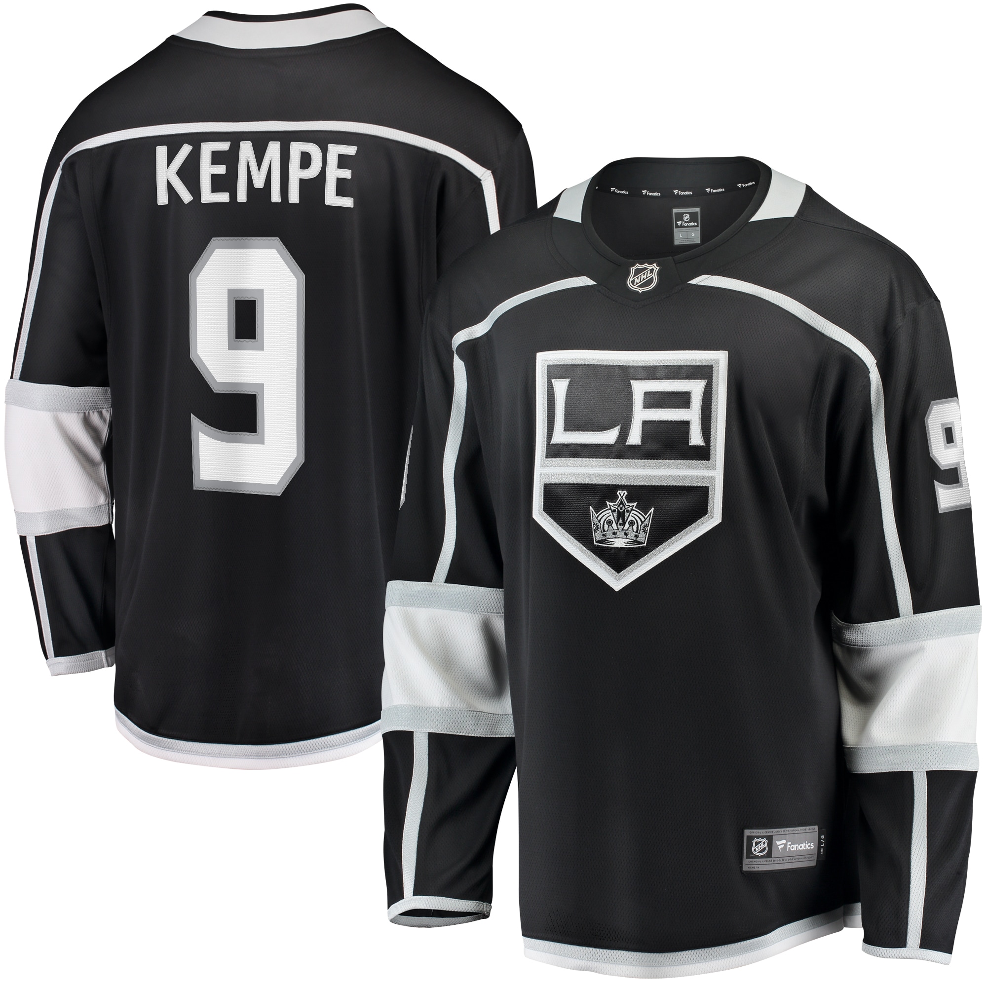 Men's Los Angeles Kings Adrian Kempe Black Home Premier Breakaway Player Jersey
