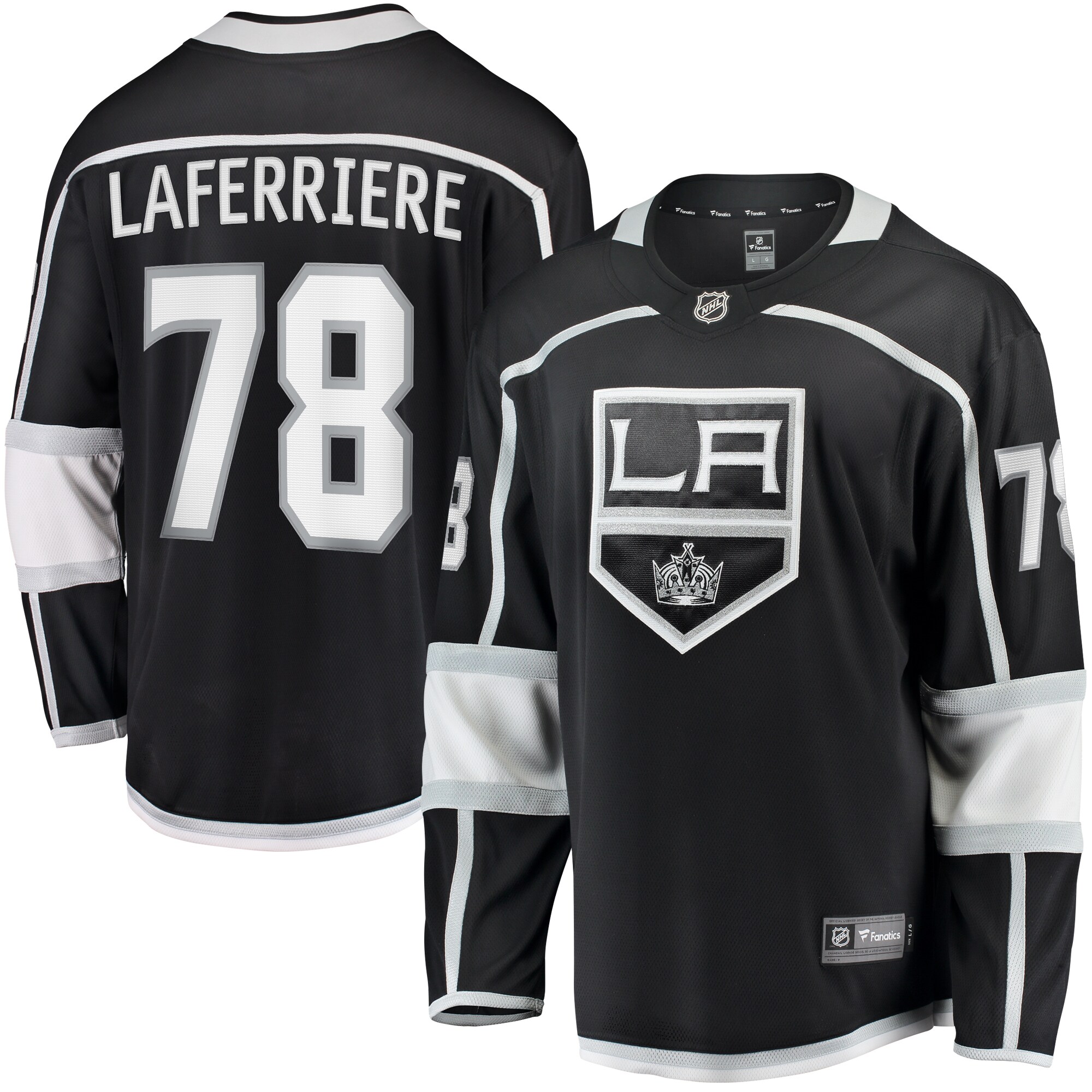 Men's Los Angeles Kings Alex Laferriere Black Home Premier Breakaway Player Jersey