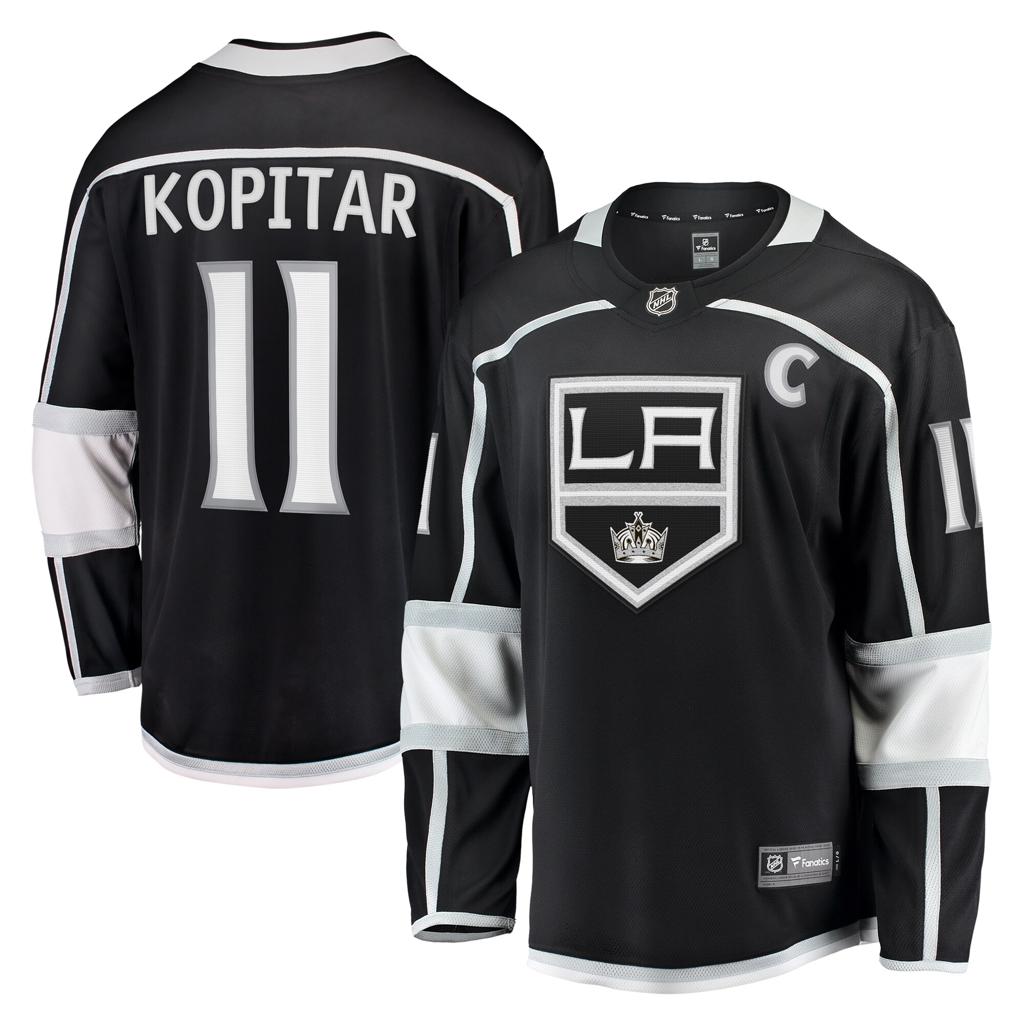 Men's Los Angeles Kings Anze Kopitar Black Home Breakaway Jersey