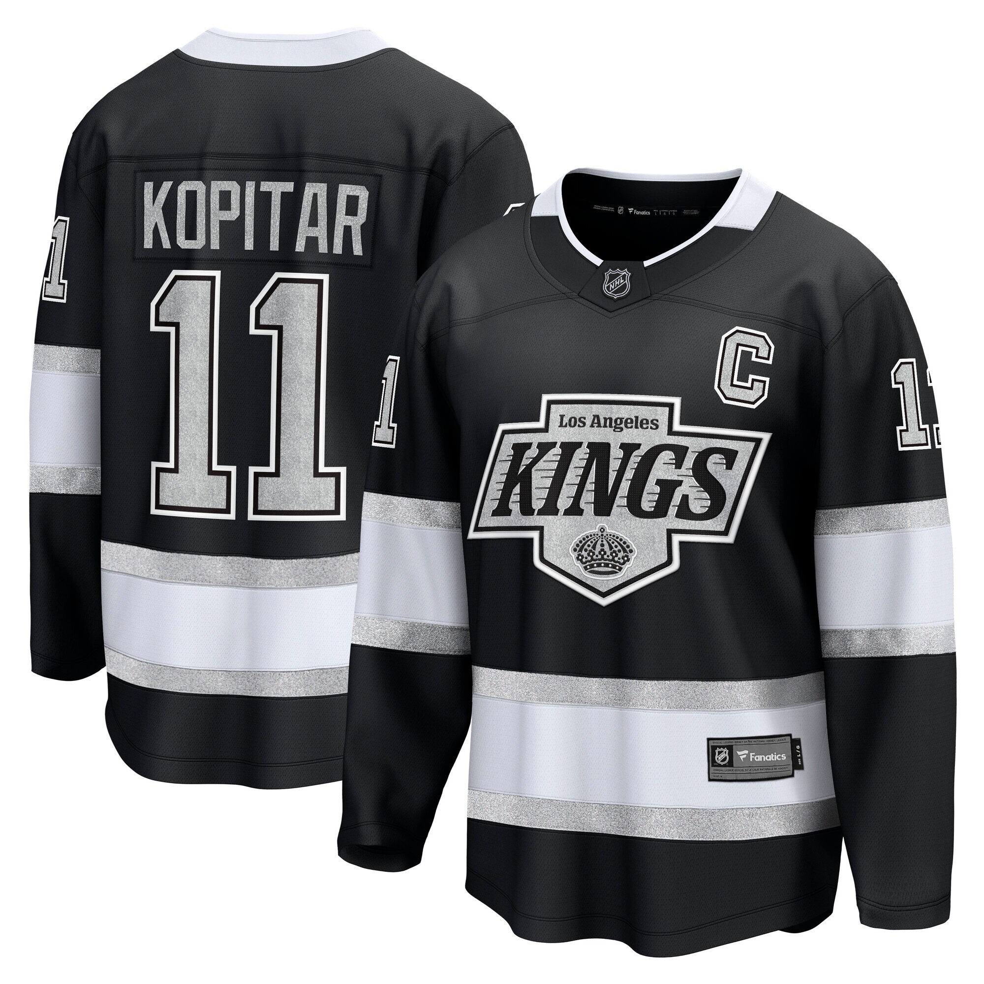 Men's Los Angeles Kings Anze Kopitar Black Home Premier Breakaway Player Jersey