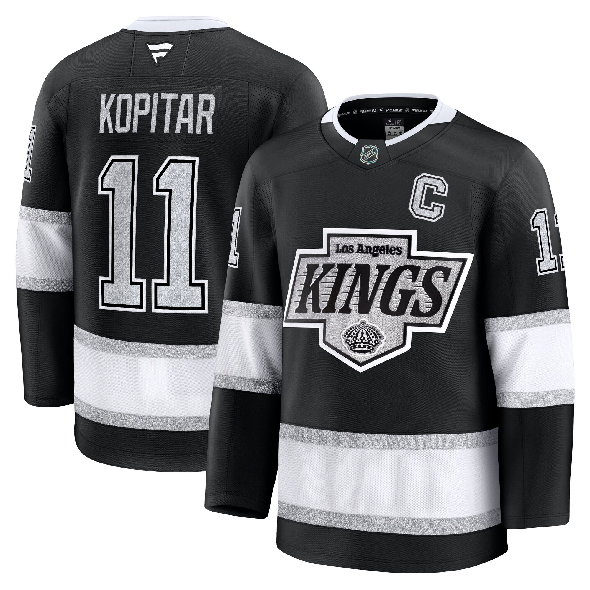 Men's Los Angeles Kings Anze Kopitar Black Home Premium Jersey