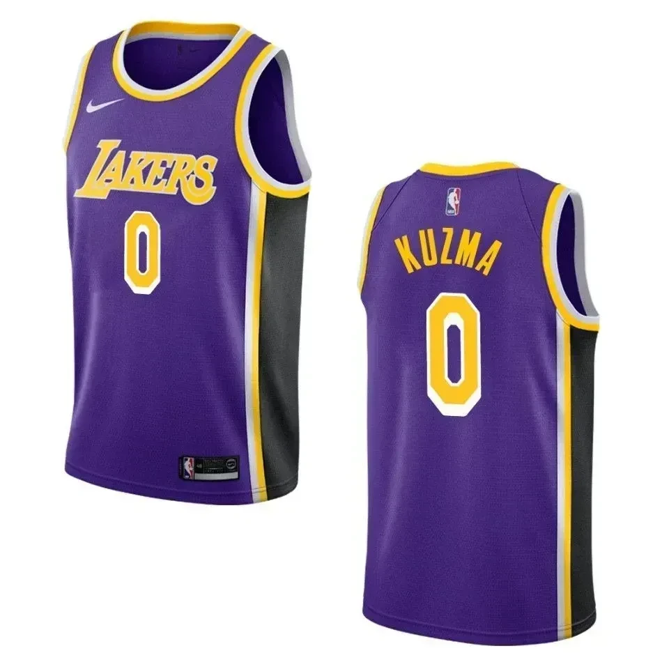 Men's Los Angeles Lakers 0 Kyle Kuzma Statement Swingman Jersey - Purple