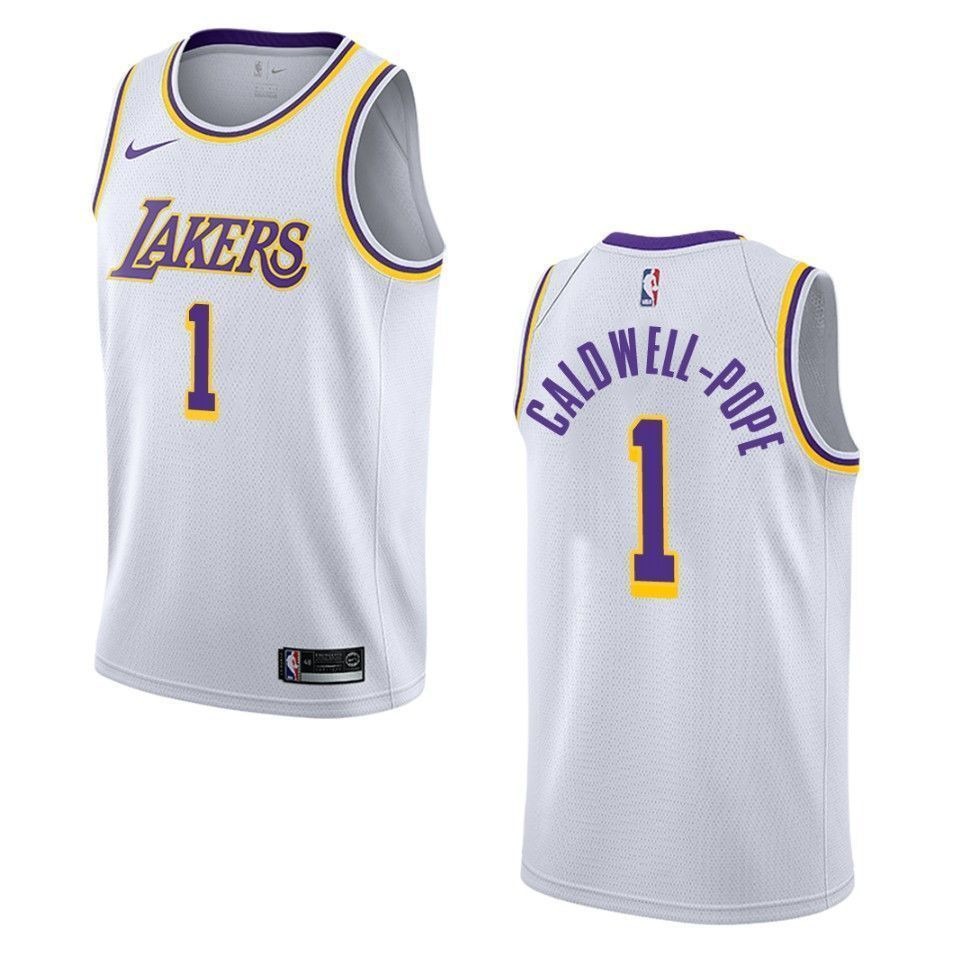 Men's Los Angeles Lakers 1 Kentavious Caldwell-pope Association Swingman Jersey - White