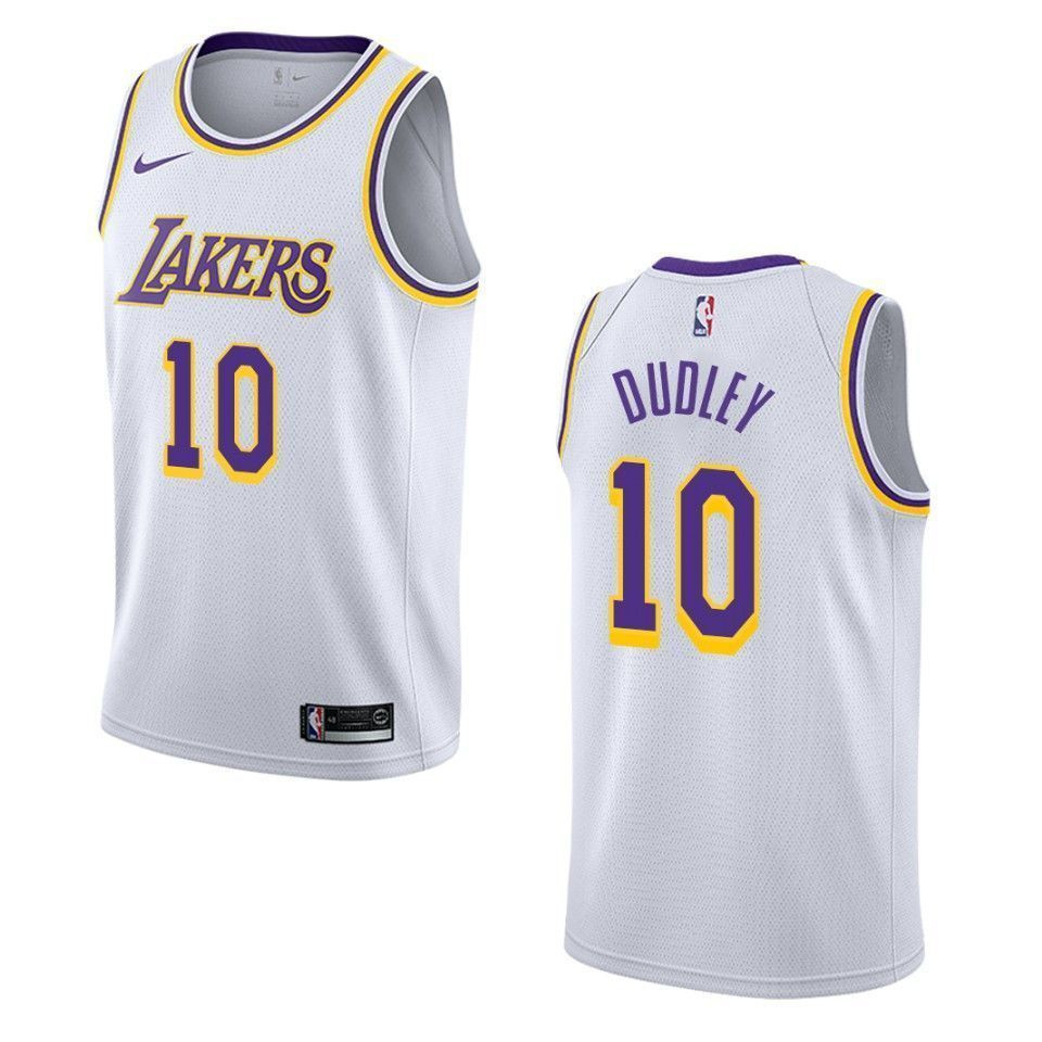 Men's Los Angeles Lakers 10 Jared Dudley Association Swingman Jersey - White