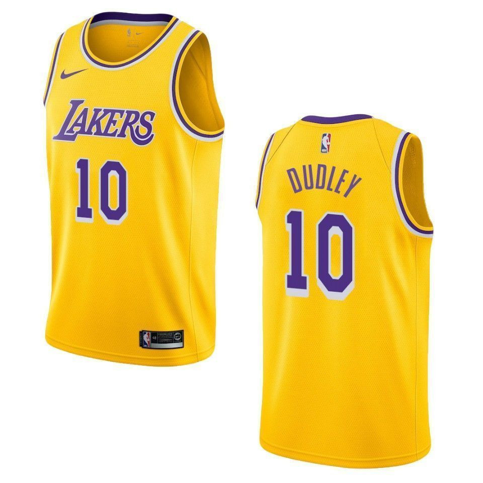 Men's Los Angeles Lakers 10 Jared Dudley Icon Swingman Jersey - Gold