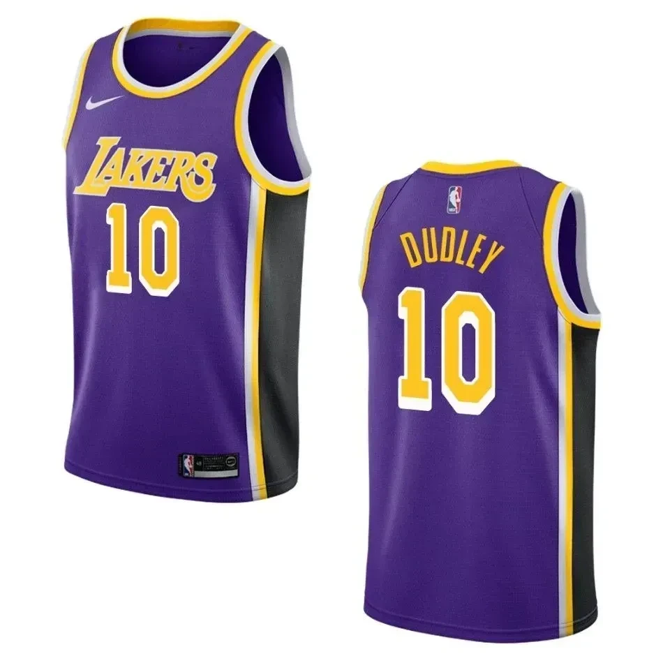Men's Los Angeles Lakers 10 Jared Dudley Statement Swingman Jersey - Purple