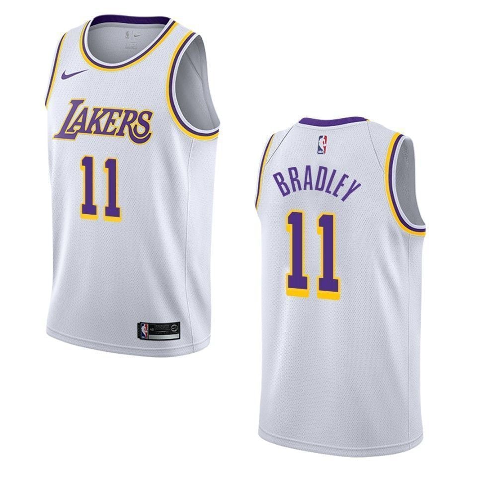 Men's Los Angeles Lakers 11 Avery Bradley Association Swingman Jersey - White