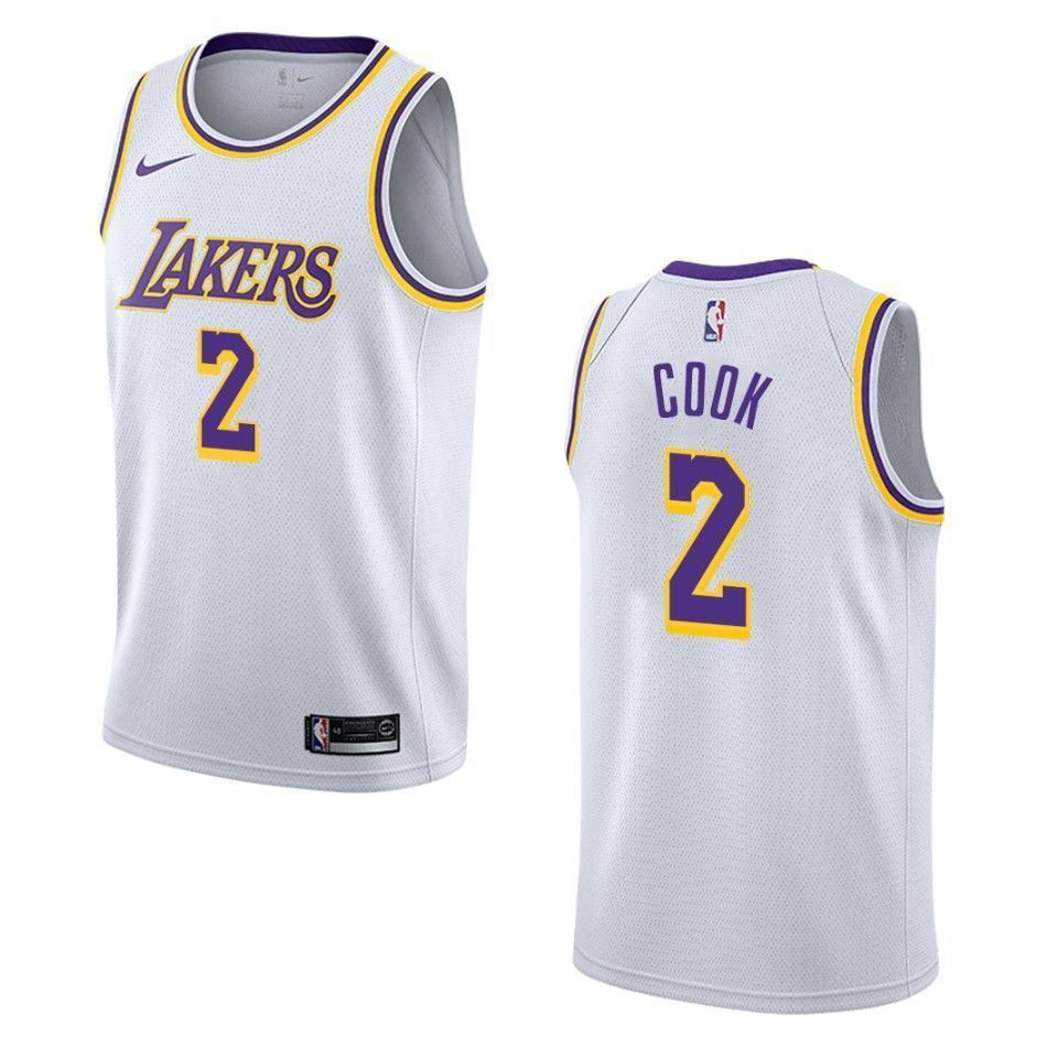 Men's Los Angeles Lakers 2 Quinn Cook Association Swingman Jersey - White